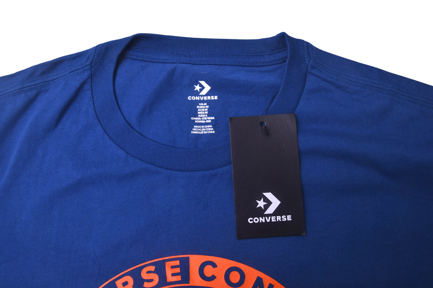 Converse Men's Graphic Logo T-Shirt Blue  NWT in stock