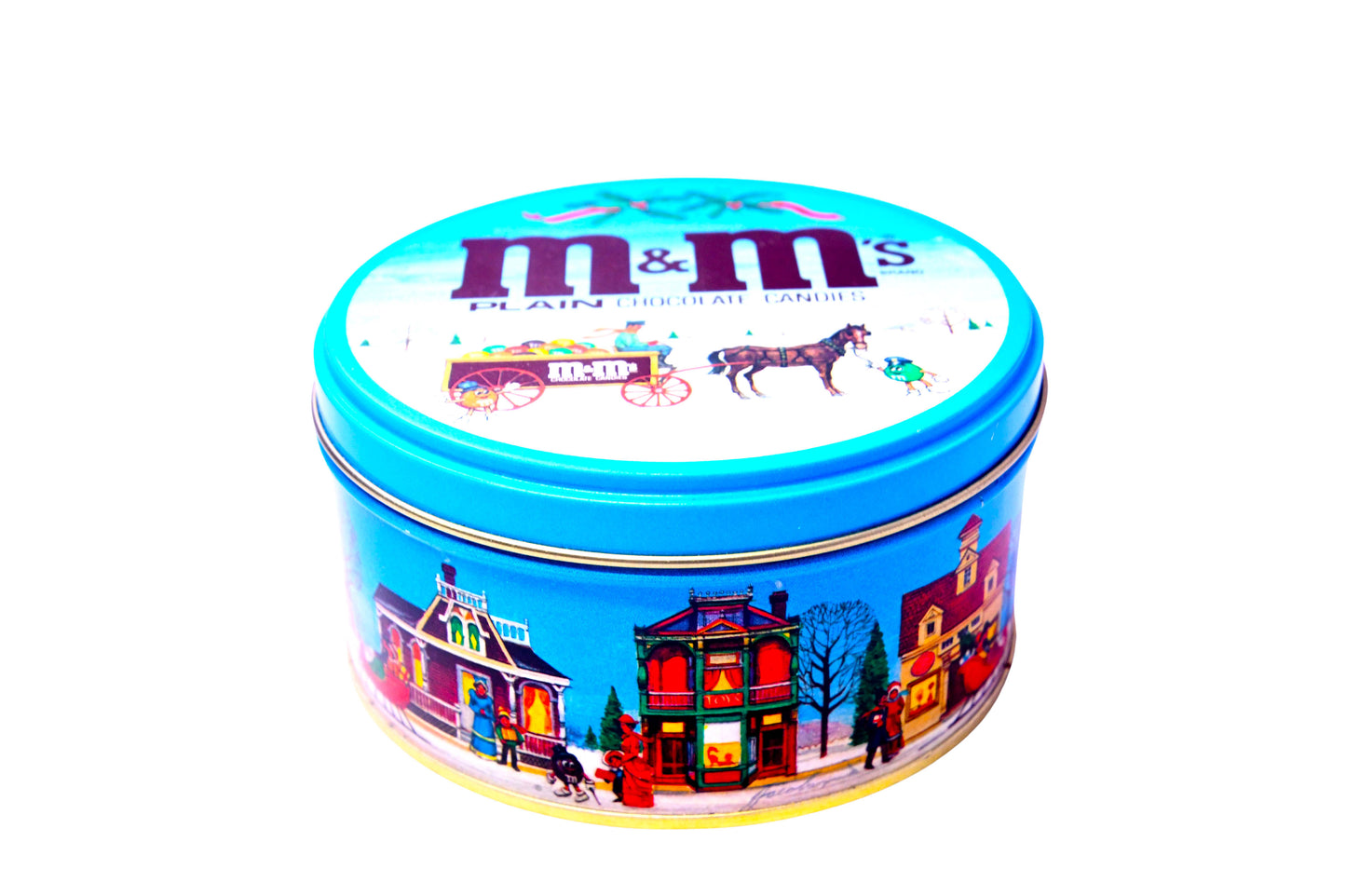 Vintage M&M's Plain Chocolate Candies Christmas Tin