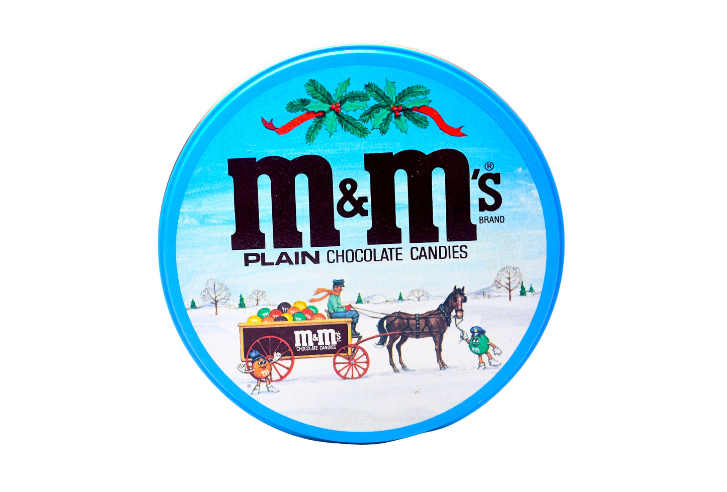 Vintage M&M's Plain Chocolate Candies Christmas Tin