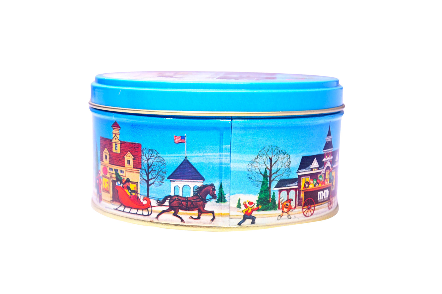 Vintage M&M's Plain Chocolate Candies Christmas Tin