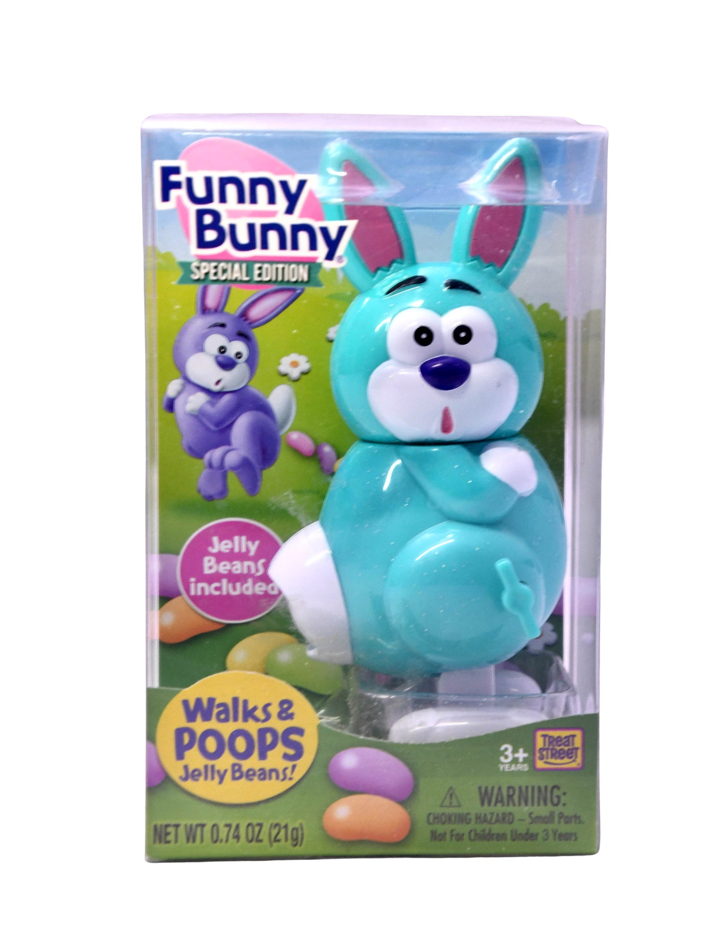 New Easter Funny Bunny Walks and Poops Jelly Beans Candy Dispenser Yellow Bunny