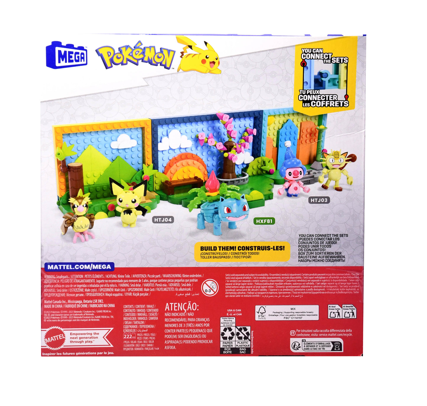 Mega Pokémon Park Scene Building Set 222 pcs Bulbasaur Toy Construction NEW