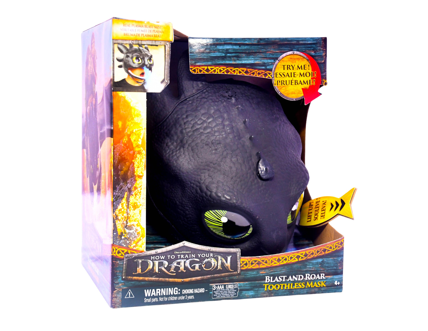 Blast and Roar Toothless Mask How to Train Your Dragon Movie Dreamworks NEW