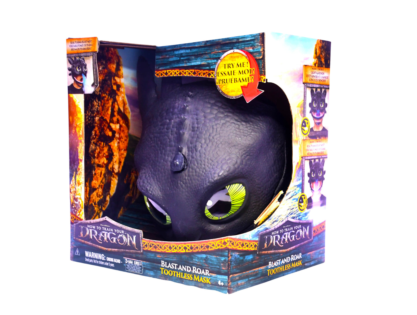 Blast and Roar Toothless Mask How to Train Your Dragon Movie Dreamworks NEW