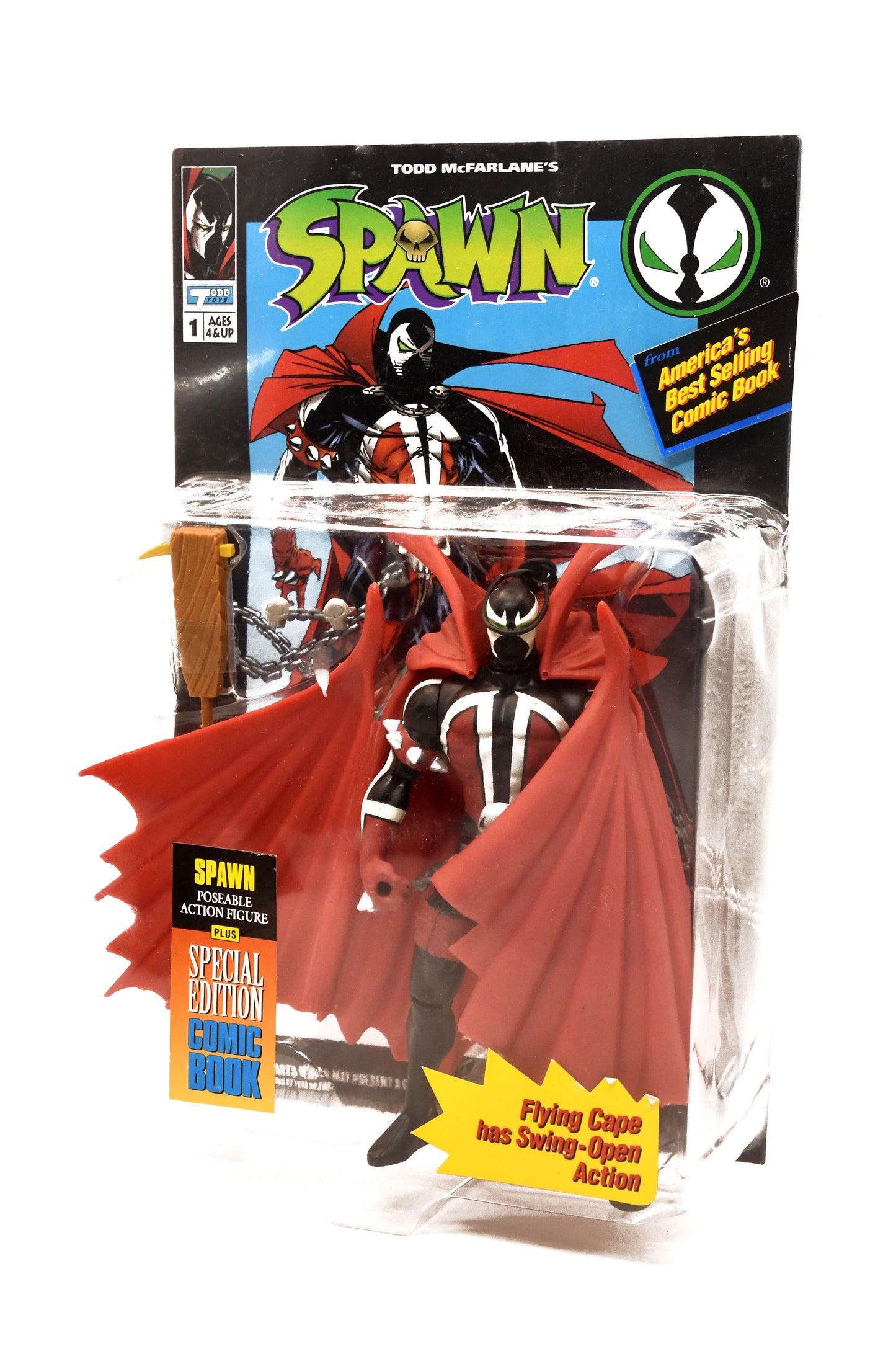 Spawn Medieval Spawn Poseable Figure w/ Comic Book 1994