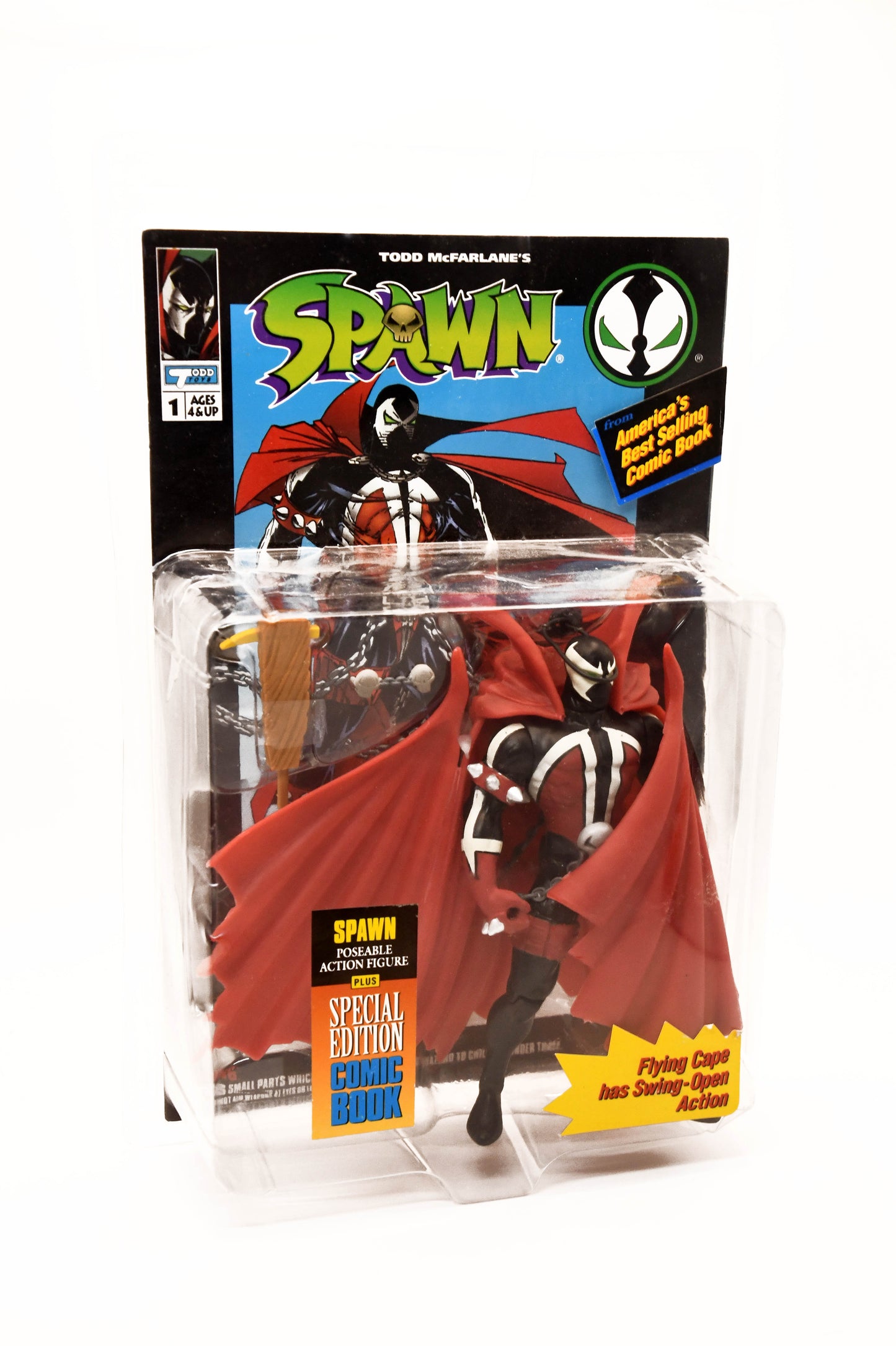 Spawn Medieval Spawn Poseable Figure w/ Comic Book 1994