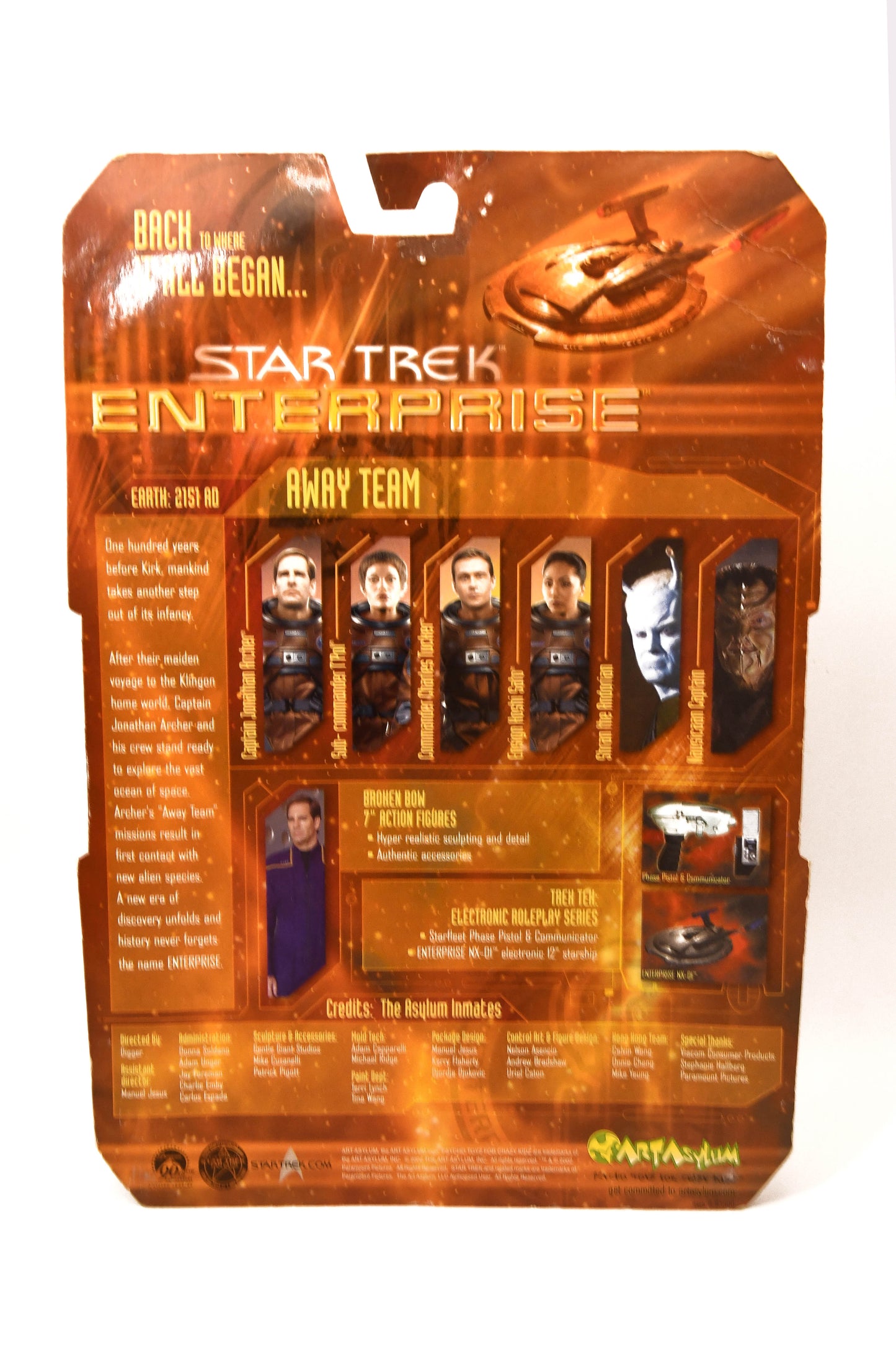 Star Trek Enterprise Away Team Captain Jonathan Archer Figure 2002 Art Asylum