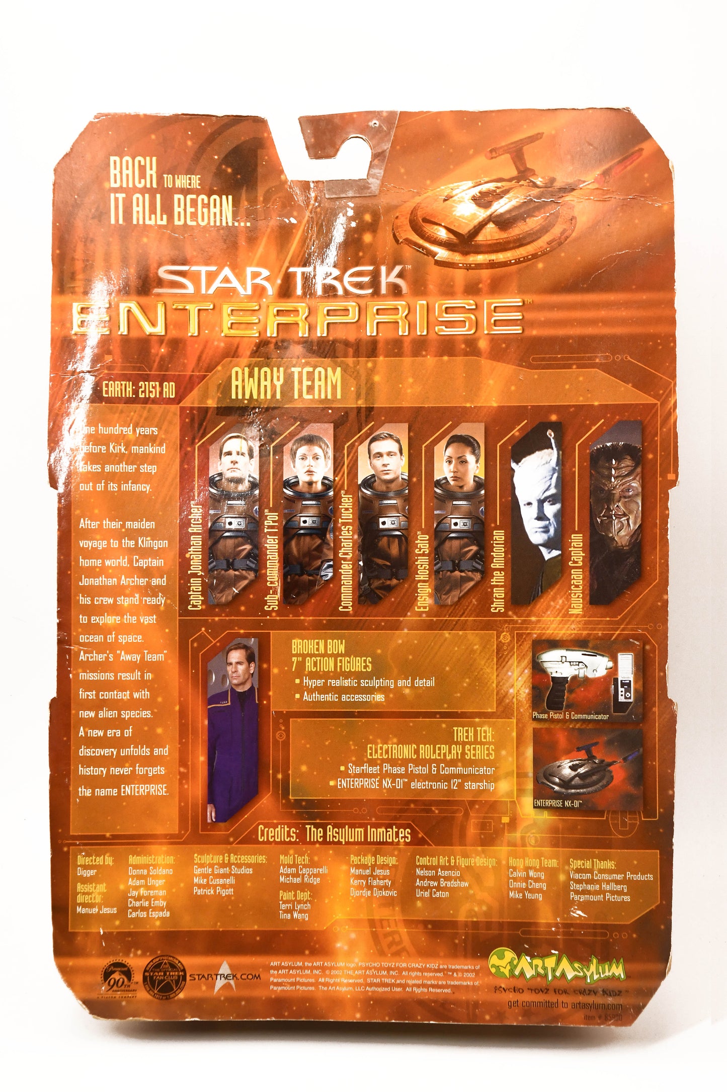 Star Trek Enterprise Away Team Nausicaan Captain Figure, Art Asylum NIB 2002