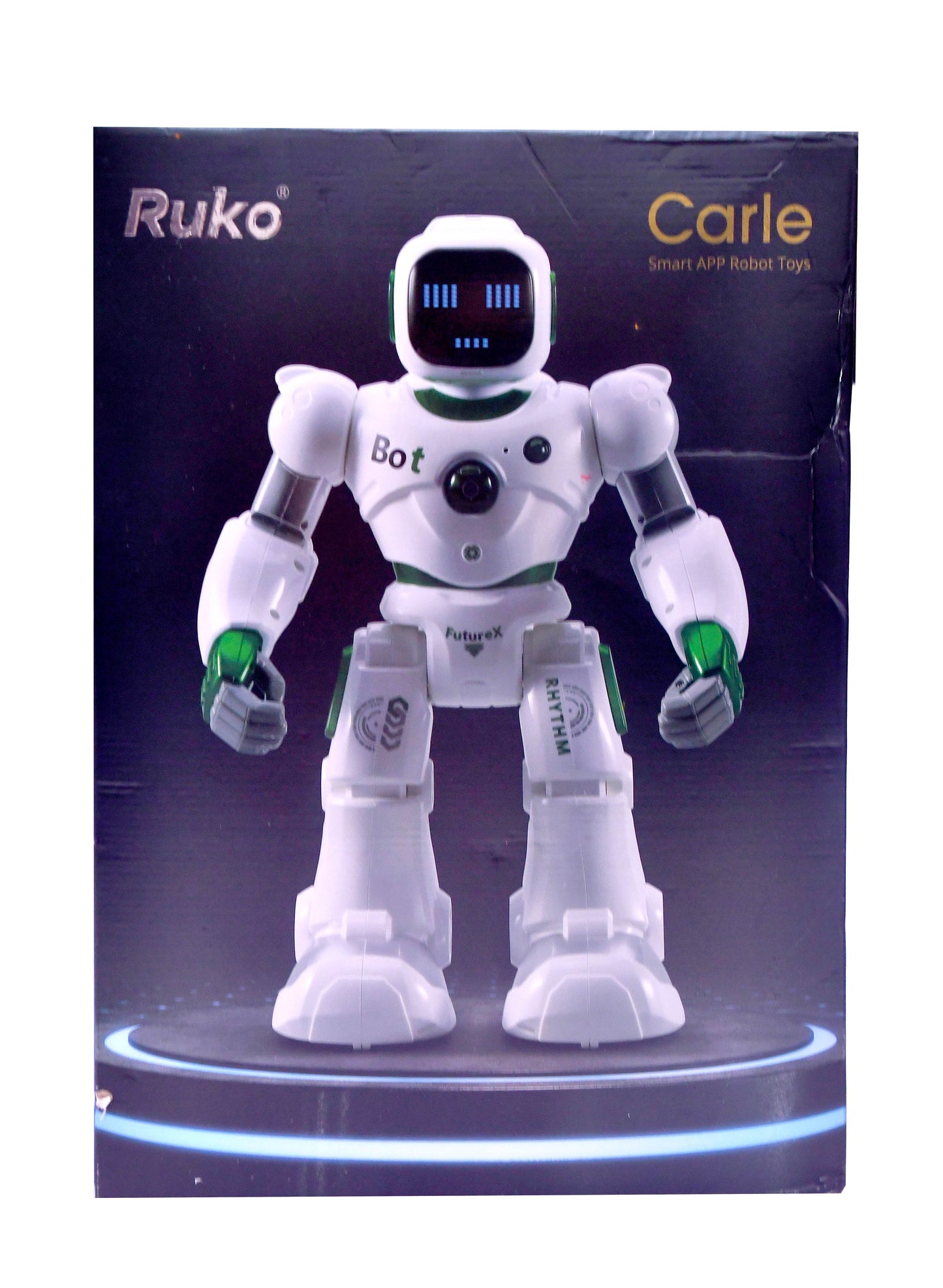 Ruko Carle 1088 Smart App Robot Toy Green Programmable STEM Remote Control Open Box