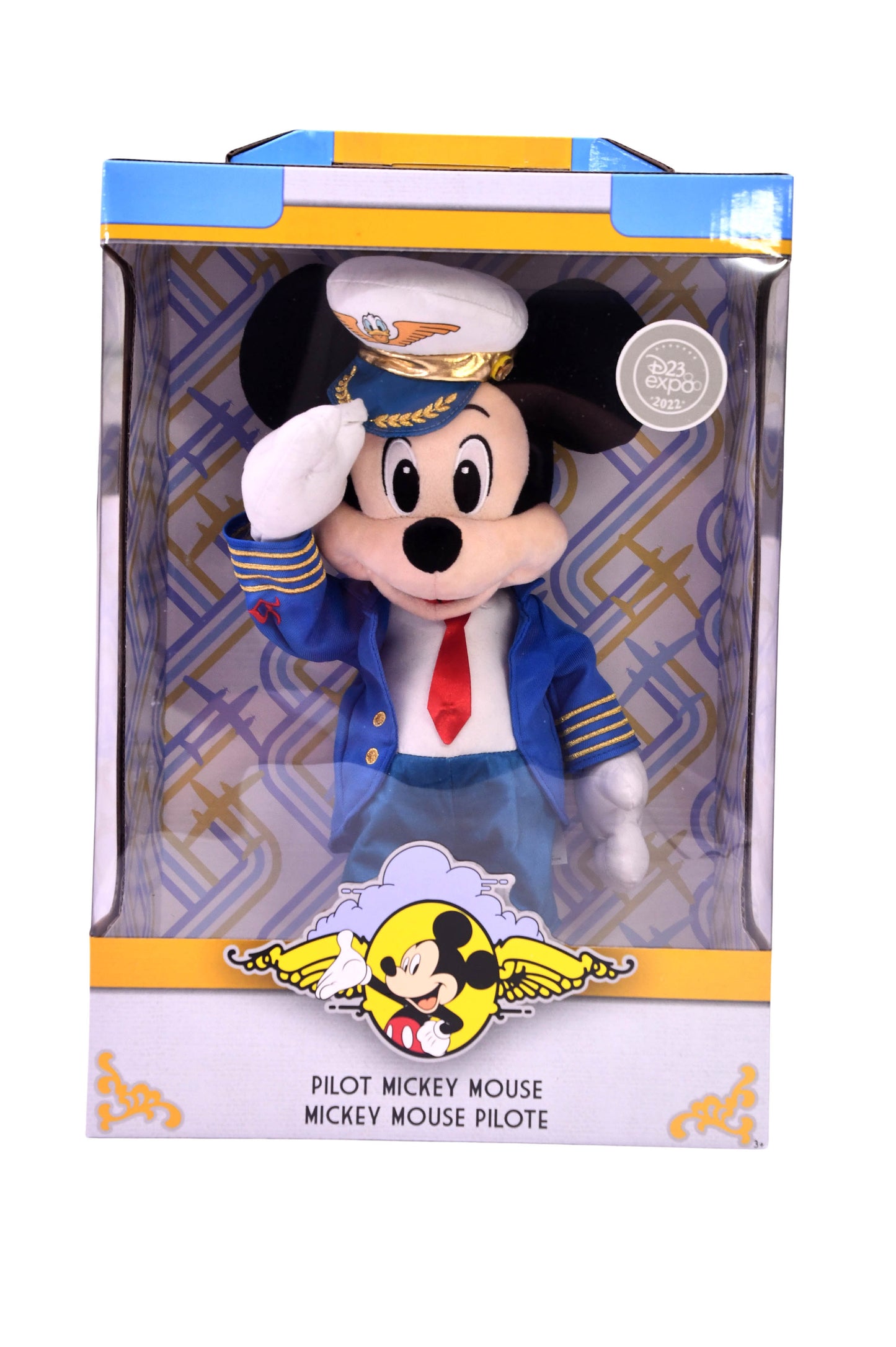 Disney D23 Expo 2022 Pilot Mickey Mouse Plush in Box Limited Edition