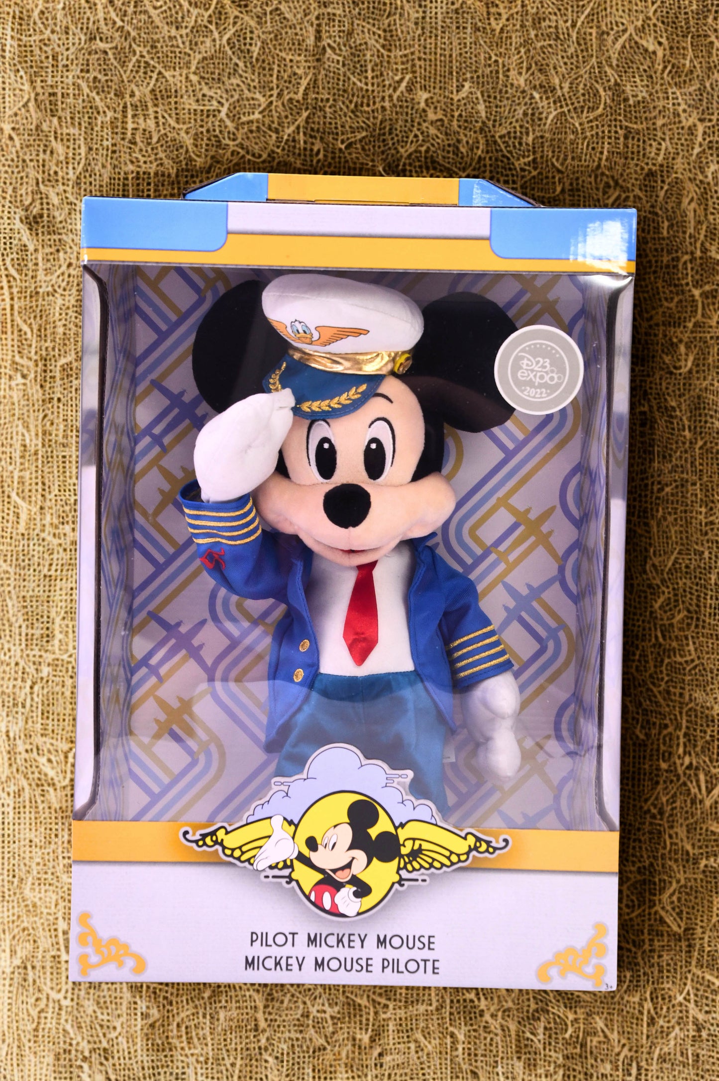 Disney D23 Expo 2022 Pilot Mickey Mouse Plush in Box Limited Edition