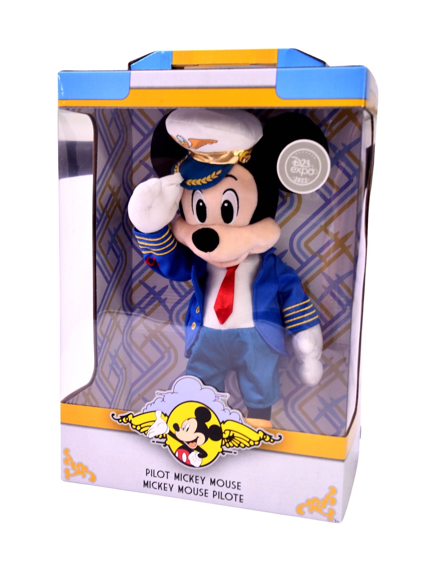 Disney D23 Expo 2022 Pilot Mickey Mouse Plush in Box Limited Edition