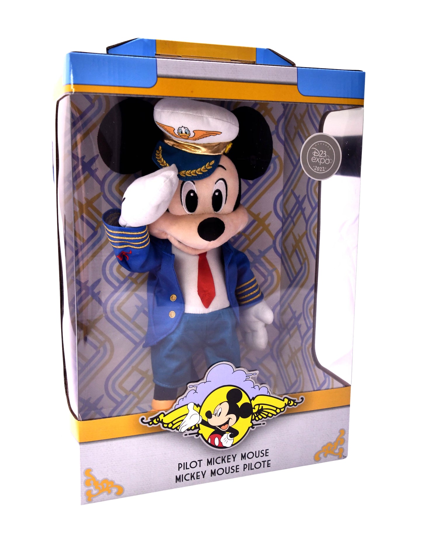 Disney D23 Expo 2022 Pilot Mickey Mouse Plush in Box Limited Edition