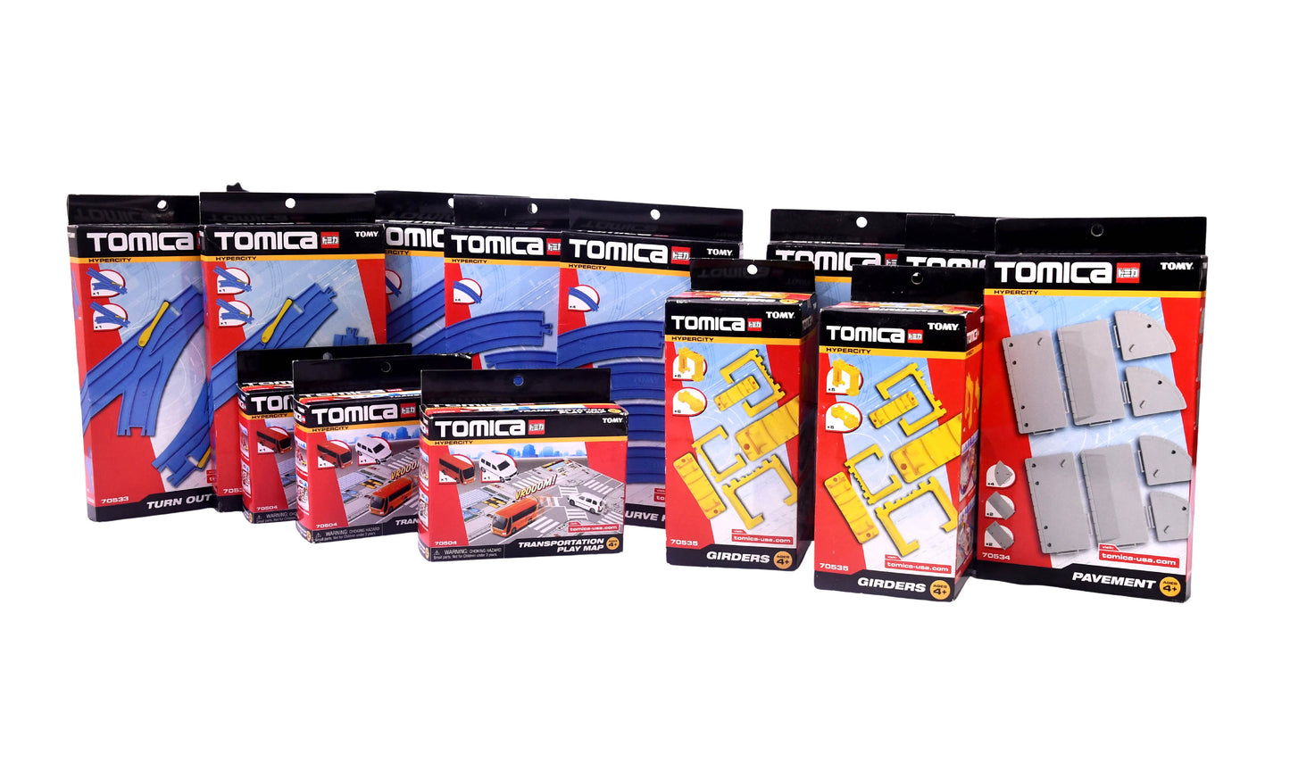 Huge Tomica Hypercity Expansion Lot TOMY Rails Girders Pavement Play Map