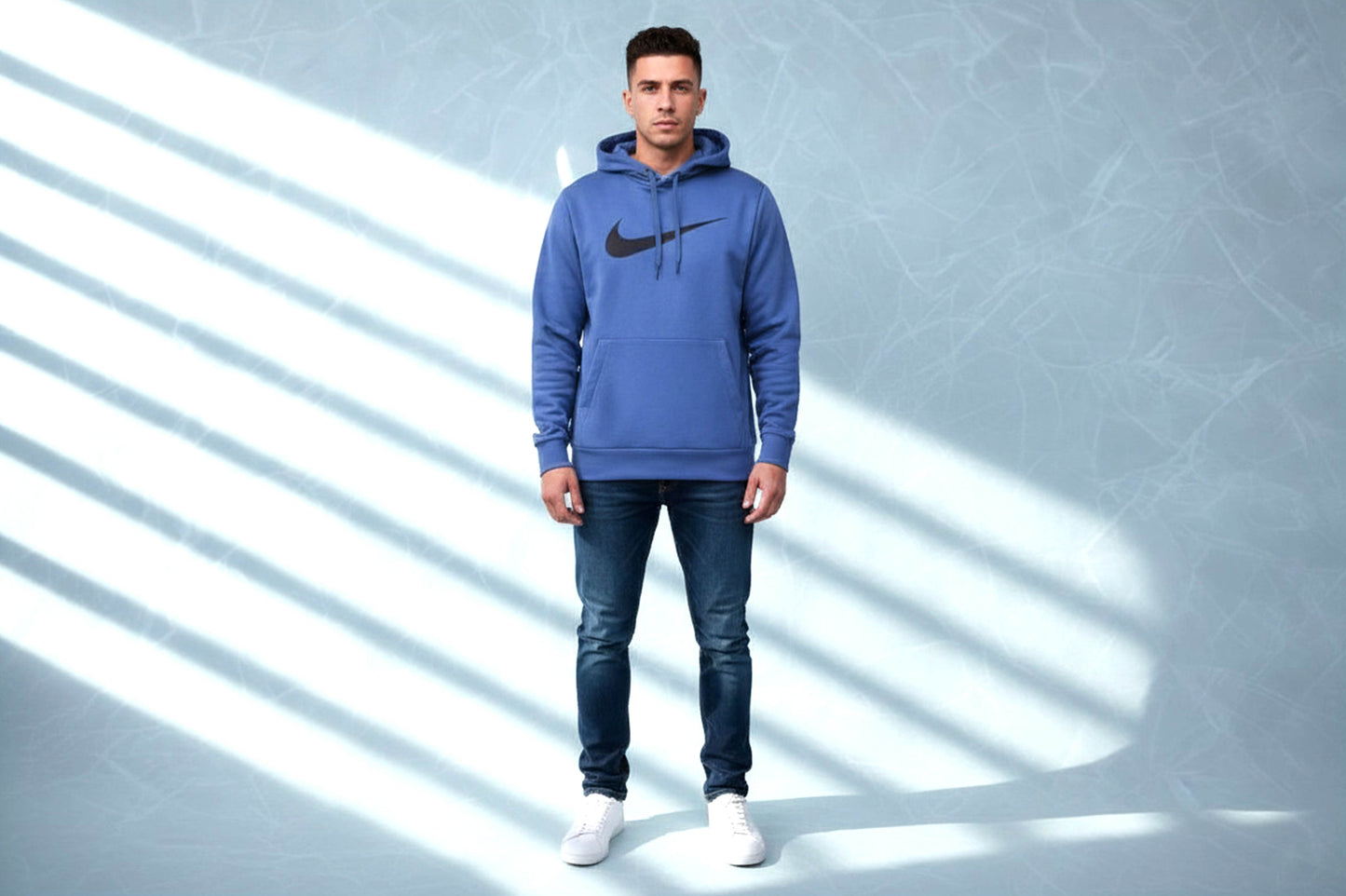 Nike Dri-FIT Hoodie Mens Medium Blue Training Pullover Sweatshirt NWT