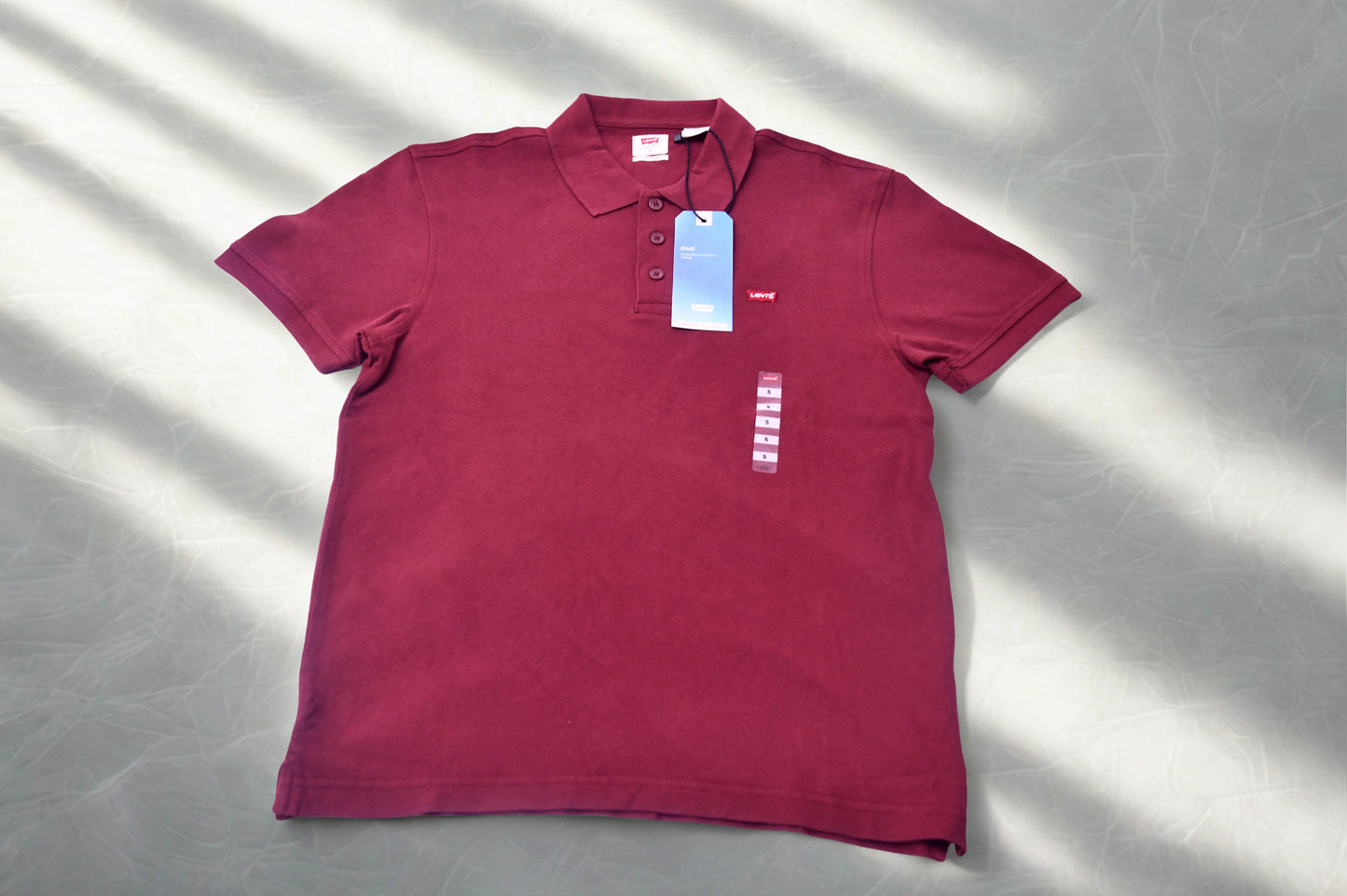 Levi Strauss and Co Mens Polo Shirt Small Red Short Sleeve Pocket Logo