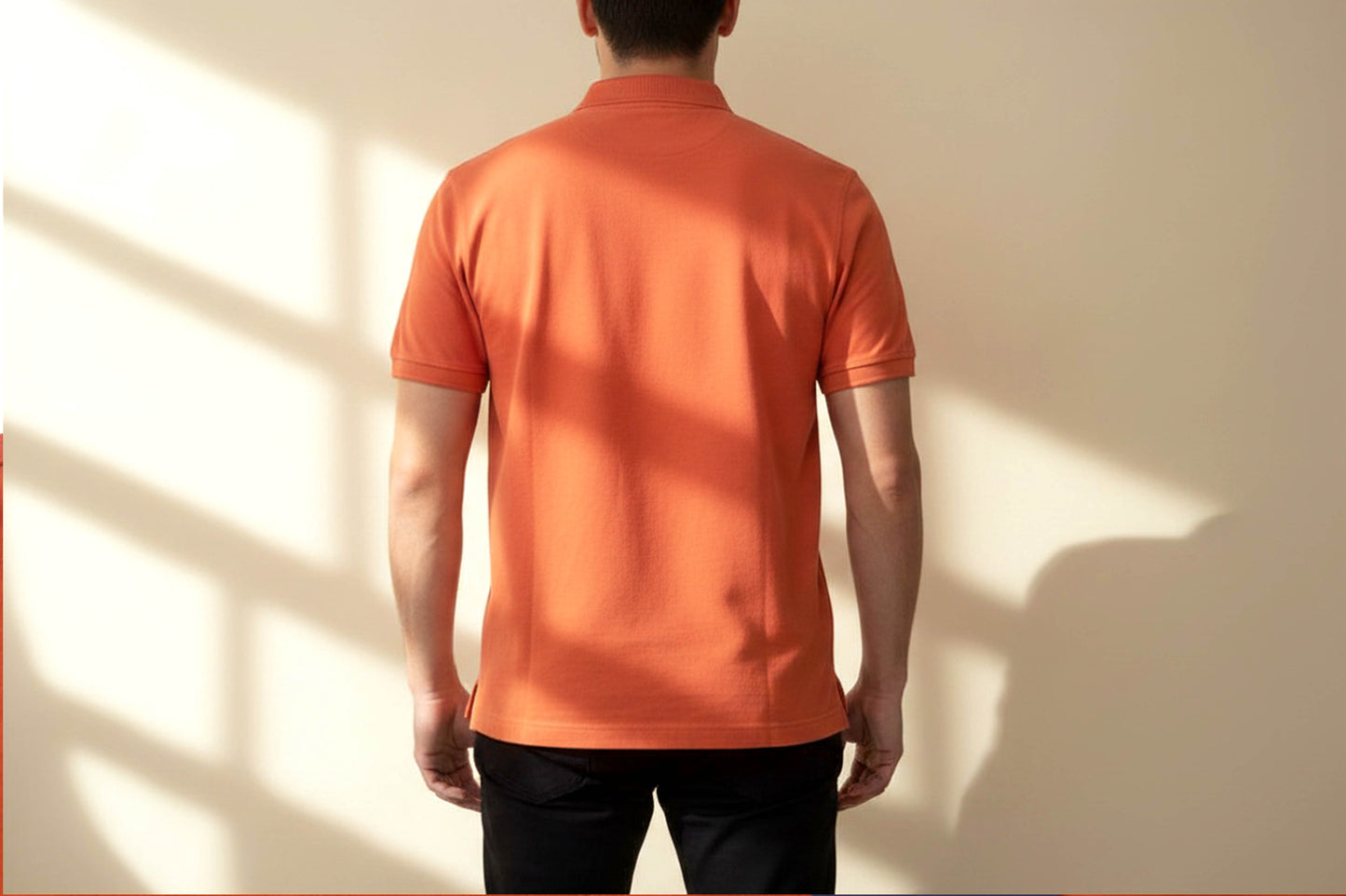 NWT Tommy Hilfiger Men's Polo Shirt Orange Coral Short Sleeve Logo Cotton Small