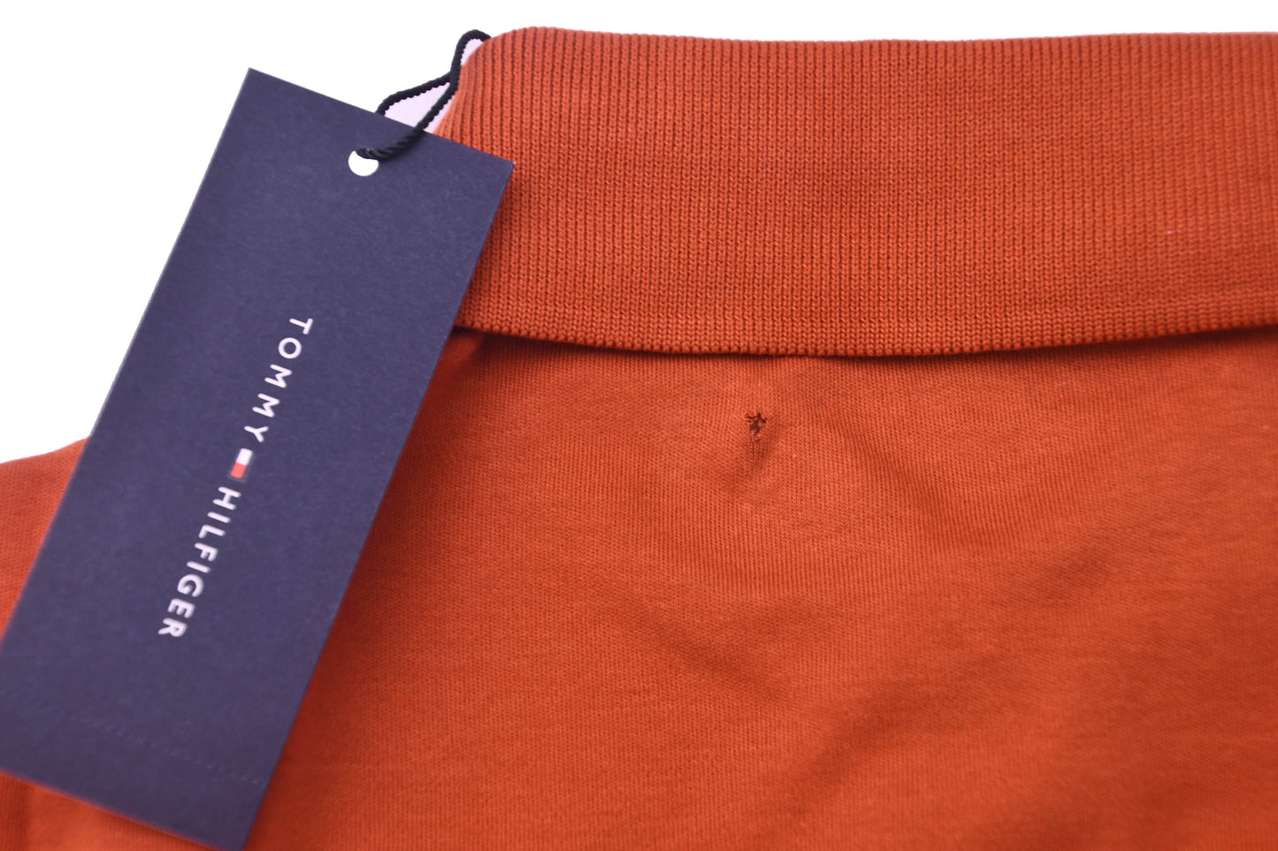 NWT Tommy Hilfiger Men's Polo Shirt Orange Coral Short Sleeve Logo Cotton Small