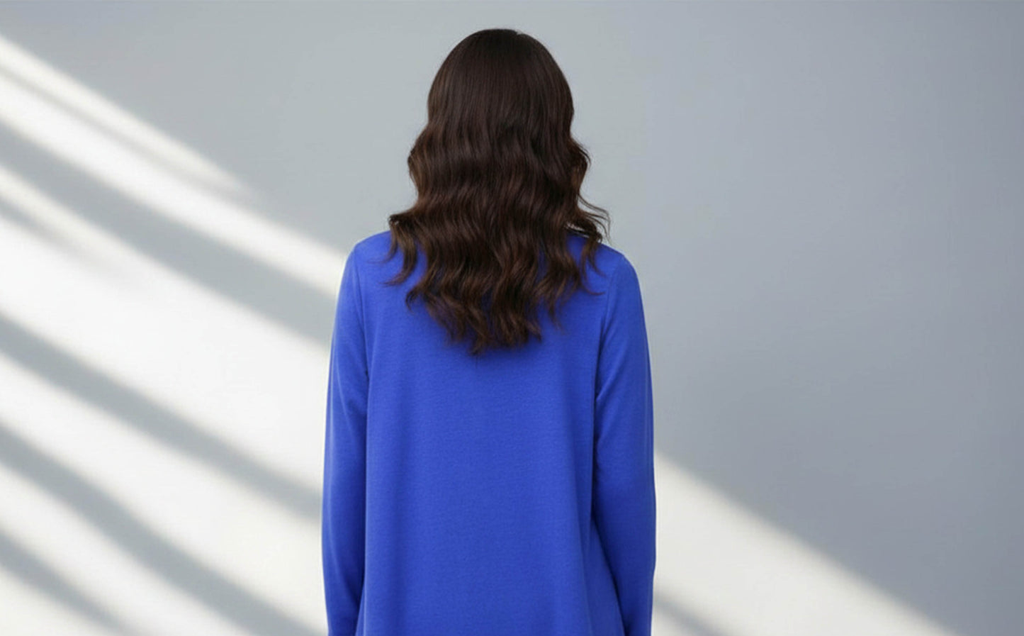 Lands' End Womens Large Blue Turtleneck Top Long Sleeve TENCEL Modal NWT