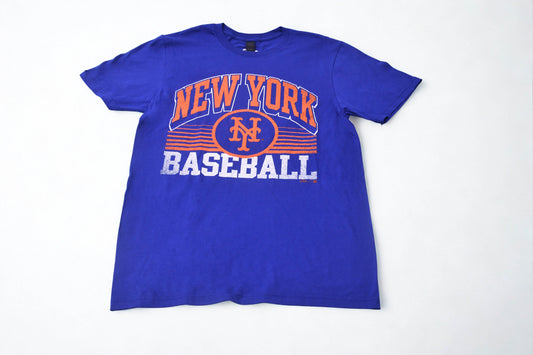 New York Mets Baseball T-Shirt Men's Small Blue MLB Graphic Tee NWT Cotton