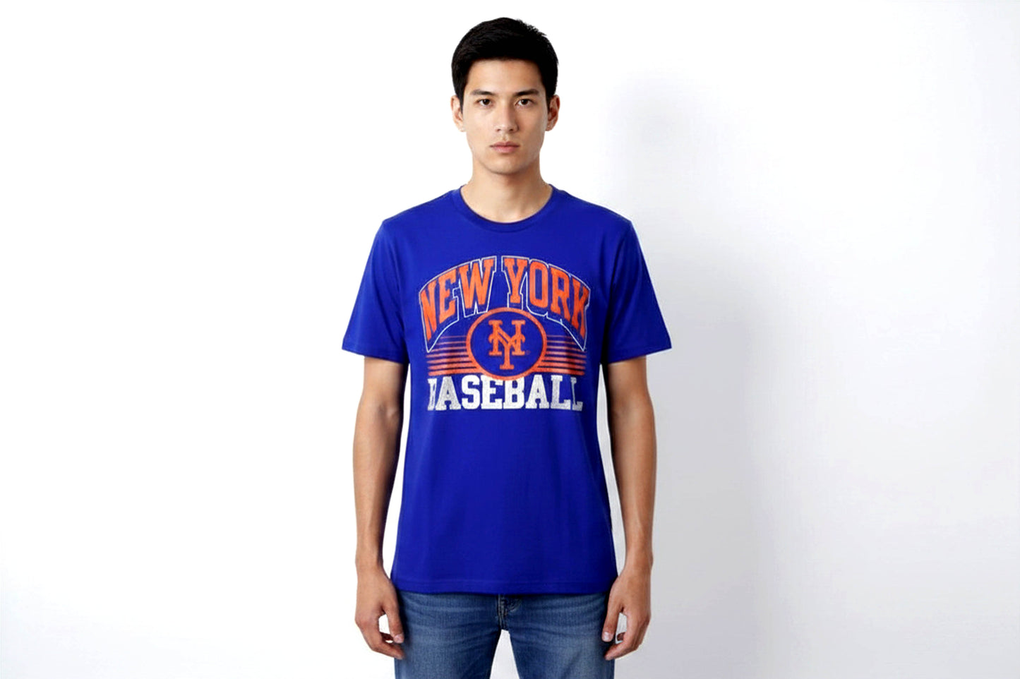 New York Mets Baseball T-Shirt Men's Small Blue MLB Graphic Tee NWT Cotton