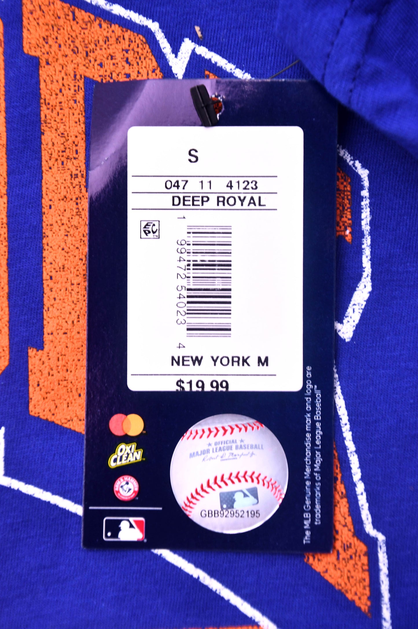 New York Mets Baseball T-Shirt Men's Small Blue MLB Graphic Tee NWT Cotton