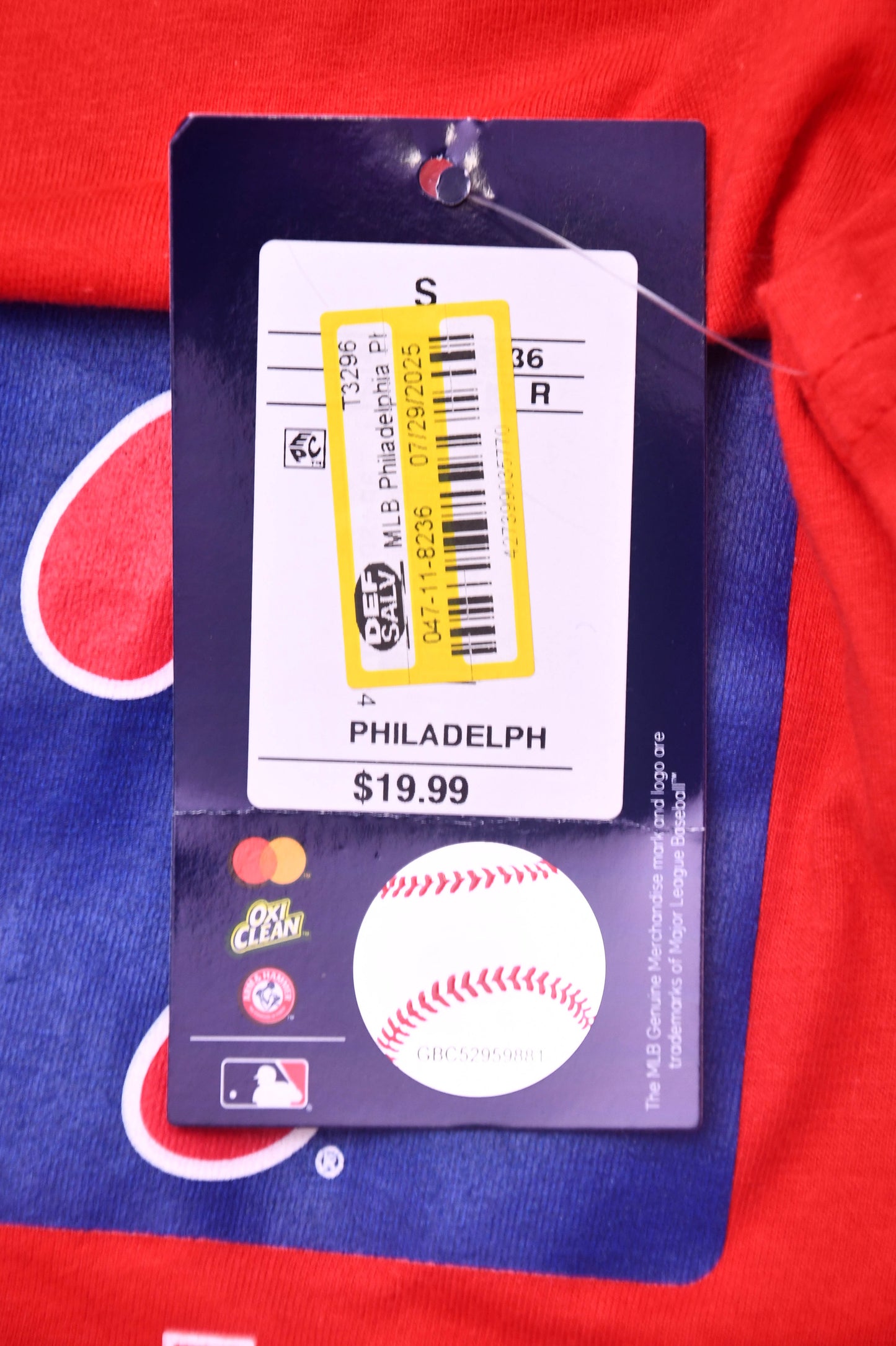 MLB Philadelphia Phillies Baseball Graphic T Shirt Red Men's Small New Tags
