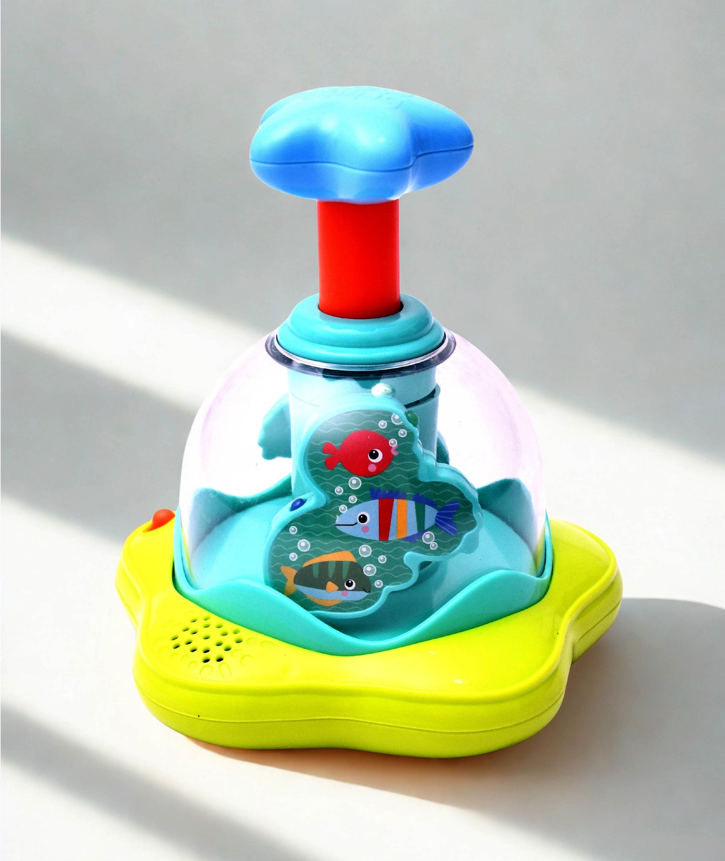 Bright Starts Press & Glow Spinner Baby Toy Lights Sounds Musical Spin Toy Tested(Pre-owned)