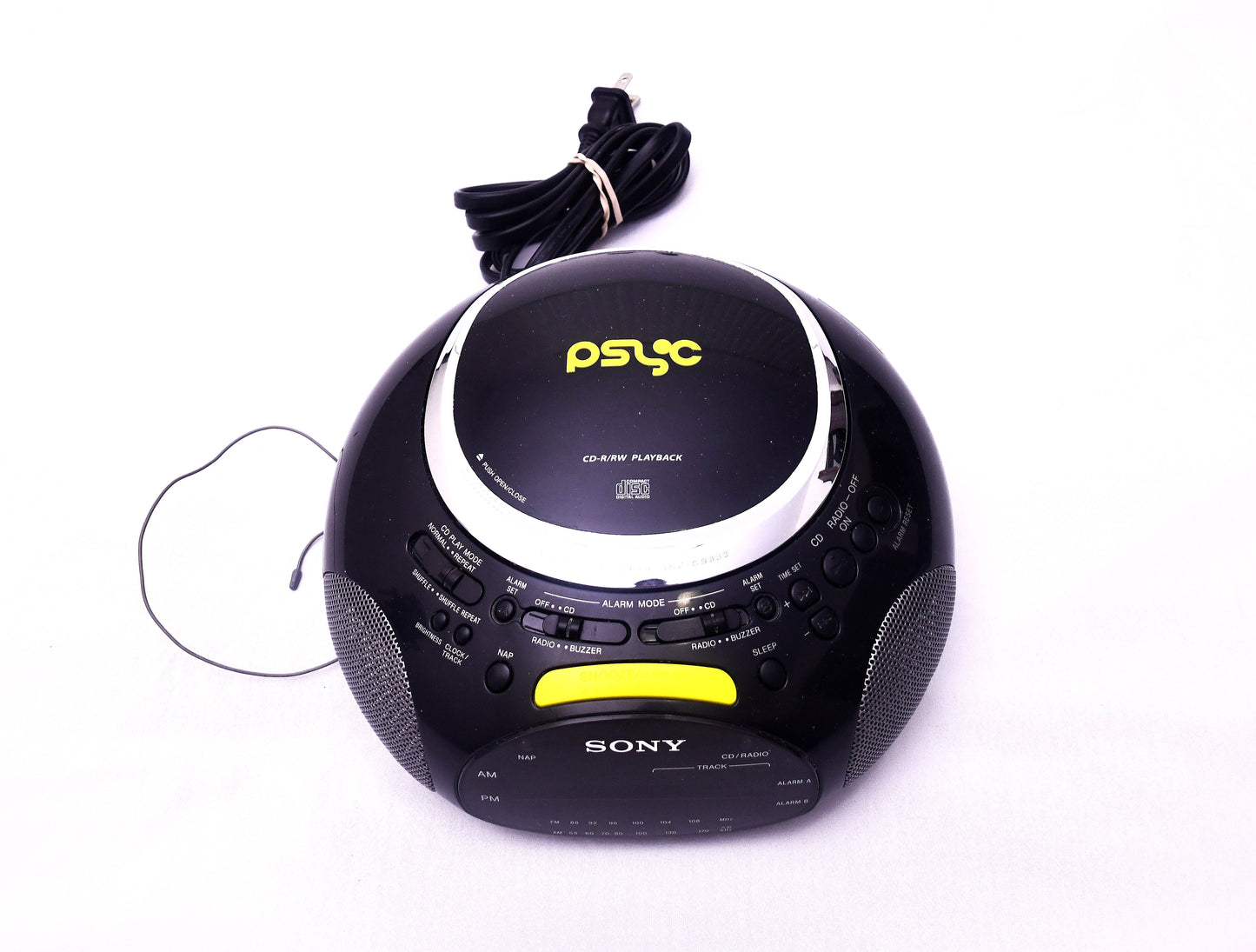Sony Dream Machine CD Clock Radio Alarm AM/FM CD-R/RW Playback ICF-CD815 Tested