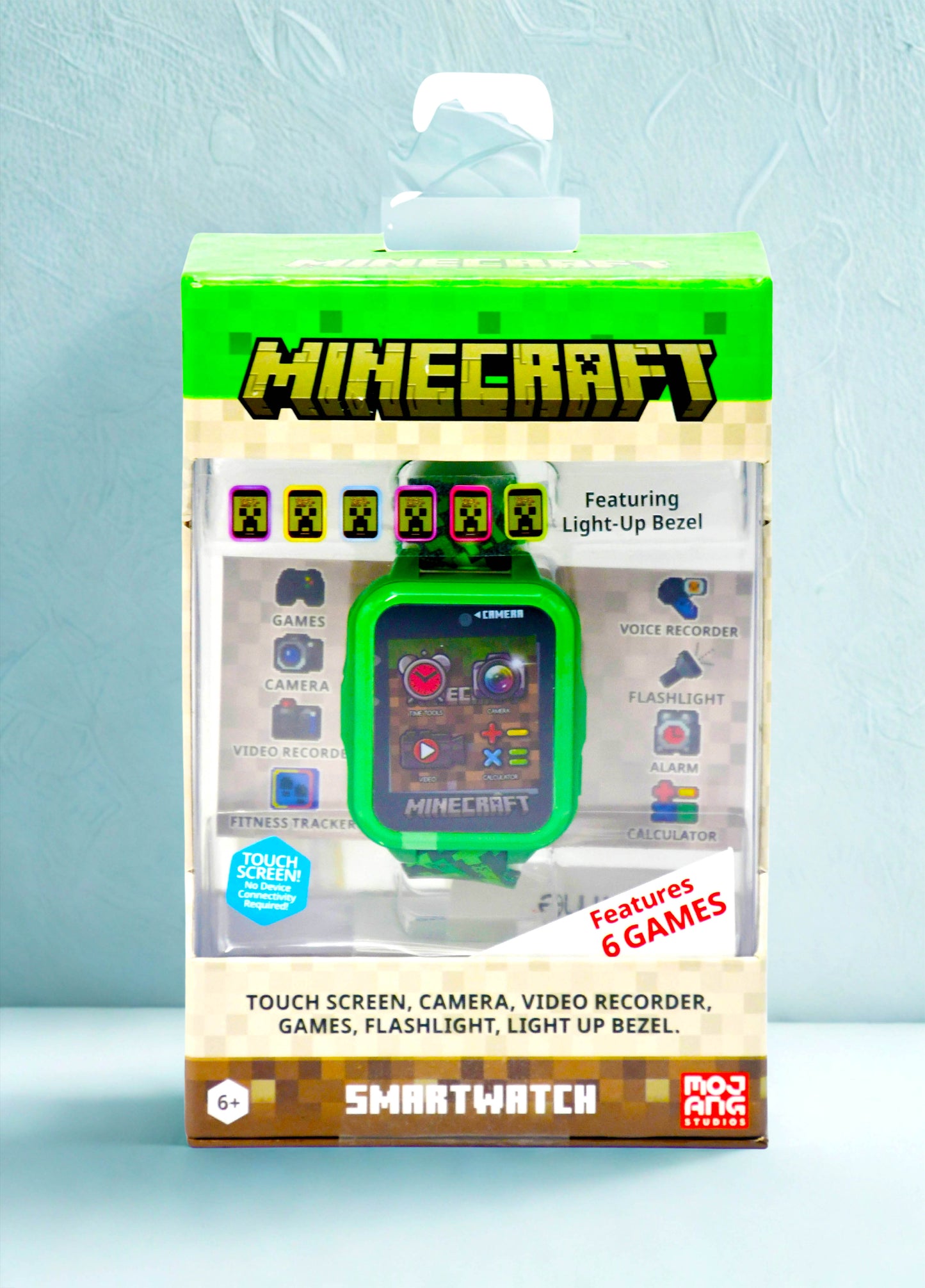 Minecraft Kids Smartwatch Touch Screen Camera Video Recorder 6 Games Flashlight
