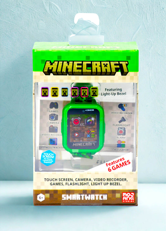 Minecraft Kids Smartwatch Touch Screen Camera Video Recorder 6 Games Flashlight