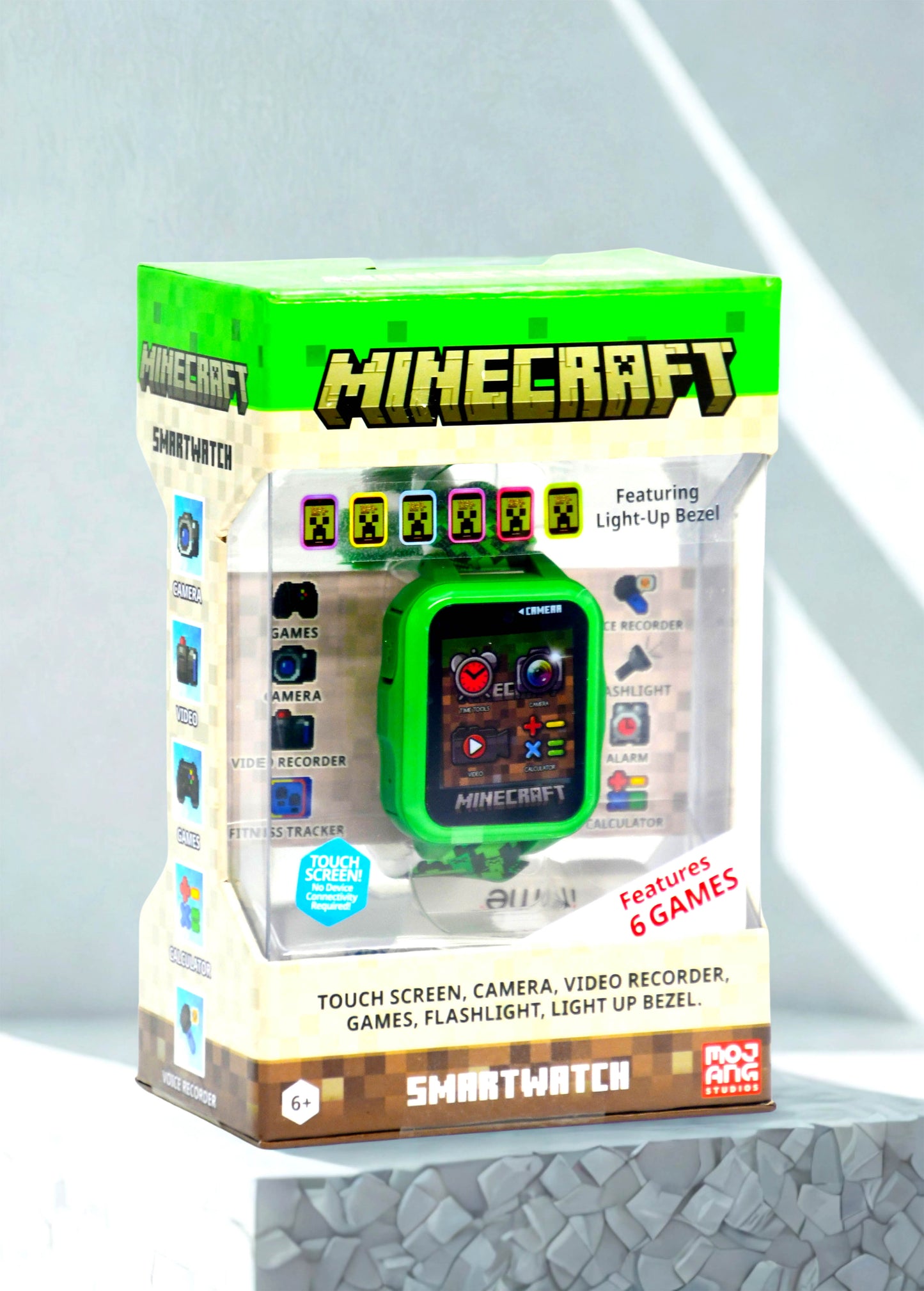 Minecraft Kids Smartwatch Touch Screen Camera Video Recorder 6 Games Flashlight