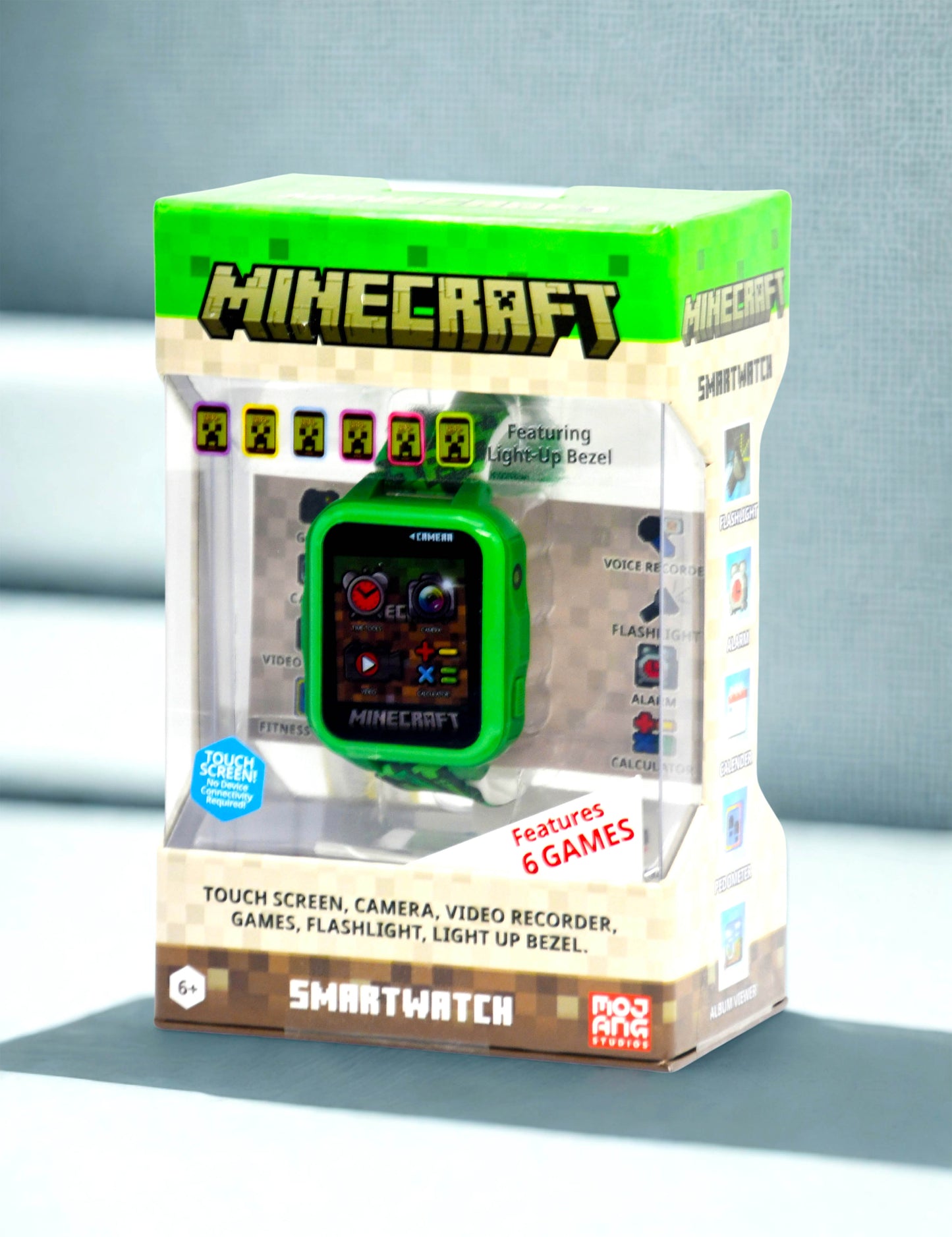 Minecraft Kids Smartwatch Touch Screen Camera Video Recorder 6 Games Flashlight