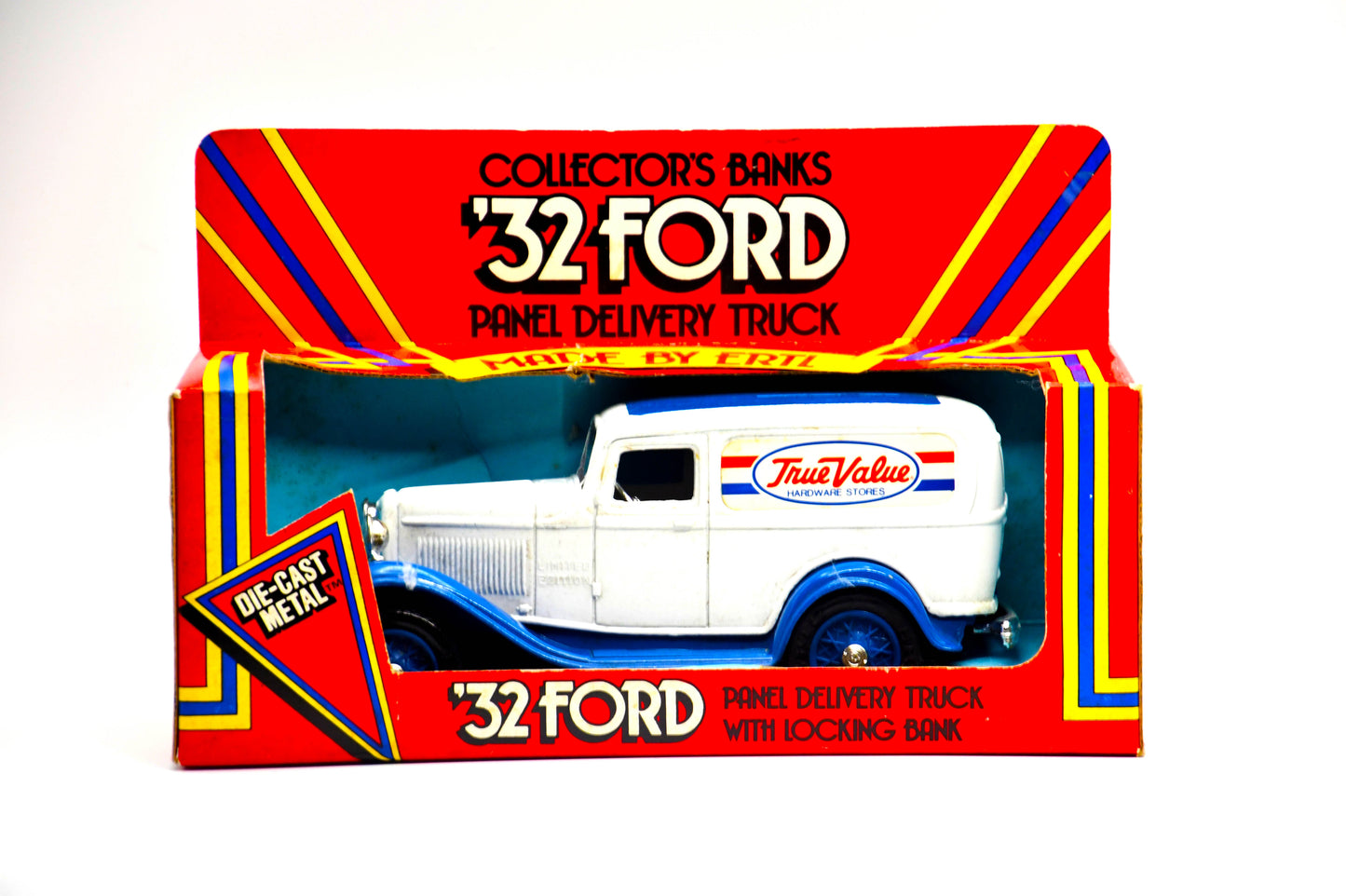 ERTL 1932 Ford Panel Delivery Truck Coin Bank True Value Die Cast Metal NIB