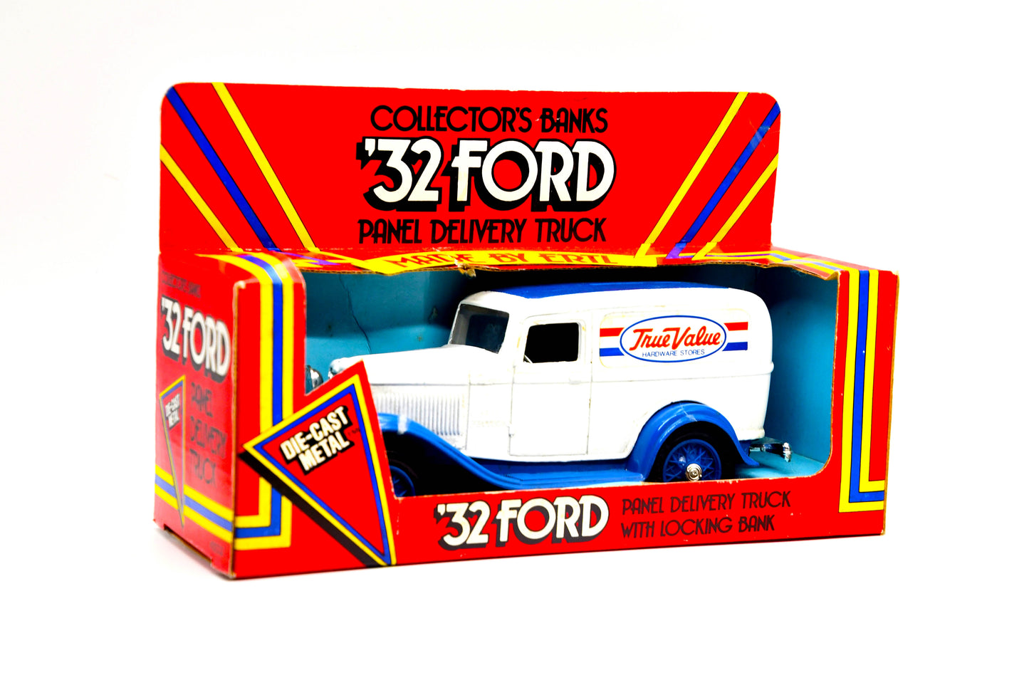 ERTL 1932 Ford Panel Delivery Truck Coin Bank True Value Die Cast Metal NIB