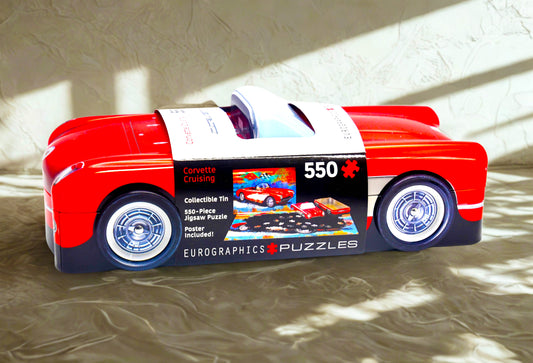 Vintage Corvette Cruising 550 Piece Jigsaw Puzzle Tin Eurographics Collectible