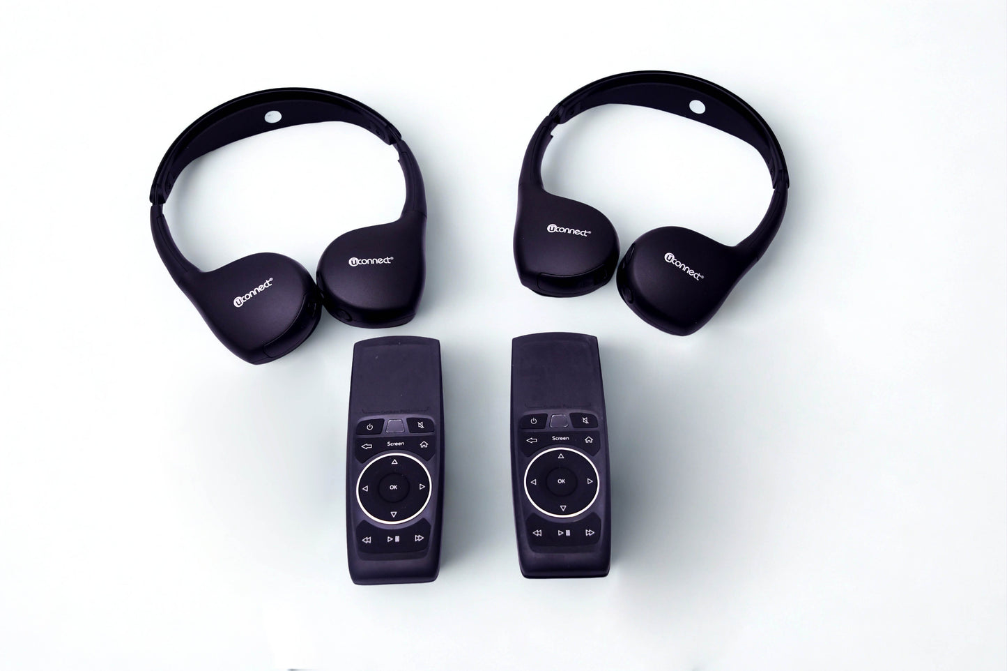 Uconnect Theater Wireless Headphones & 2 Remotes OEM FCA 68325674AA Untested