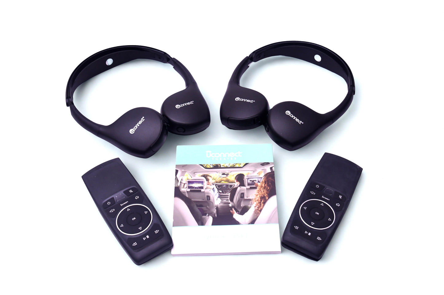 Uconnect Theater Wireless Headphones & 2 Remotes OEM FCA 68325674AA Untested