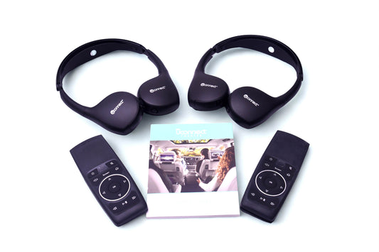 Uconnect Theater Wireless Headphones & 2 Remotes OEM FCA 68325674AA Untested