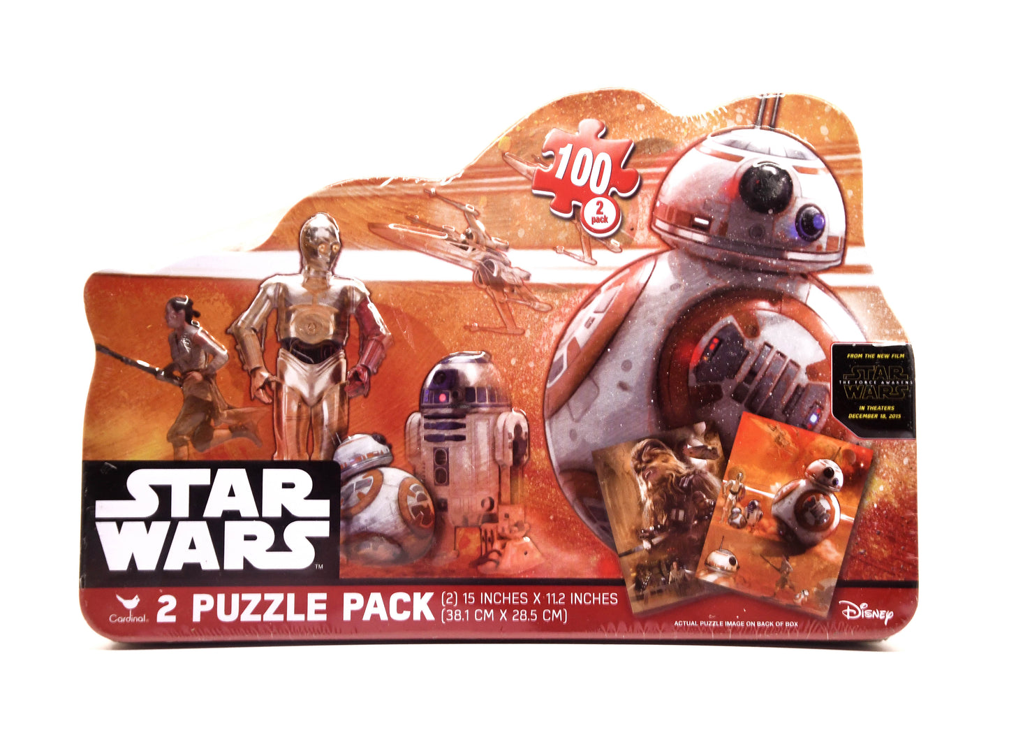 Star Wars The Force Awakens 2 Puzzle Pack 100 Pieces BB-8 C3PO R2-D2 Sealed