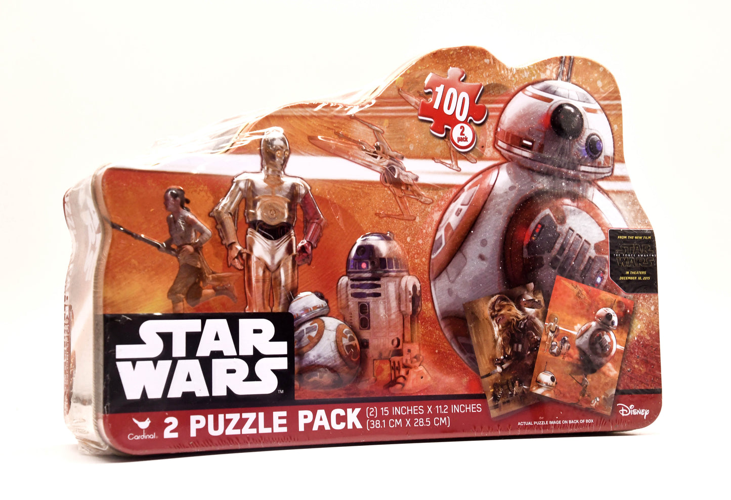Star Wars The Force Awakens 2 Puzzle Pack 100 Pieces BB-8 C3PO R2-D2 Sealed