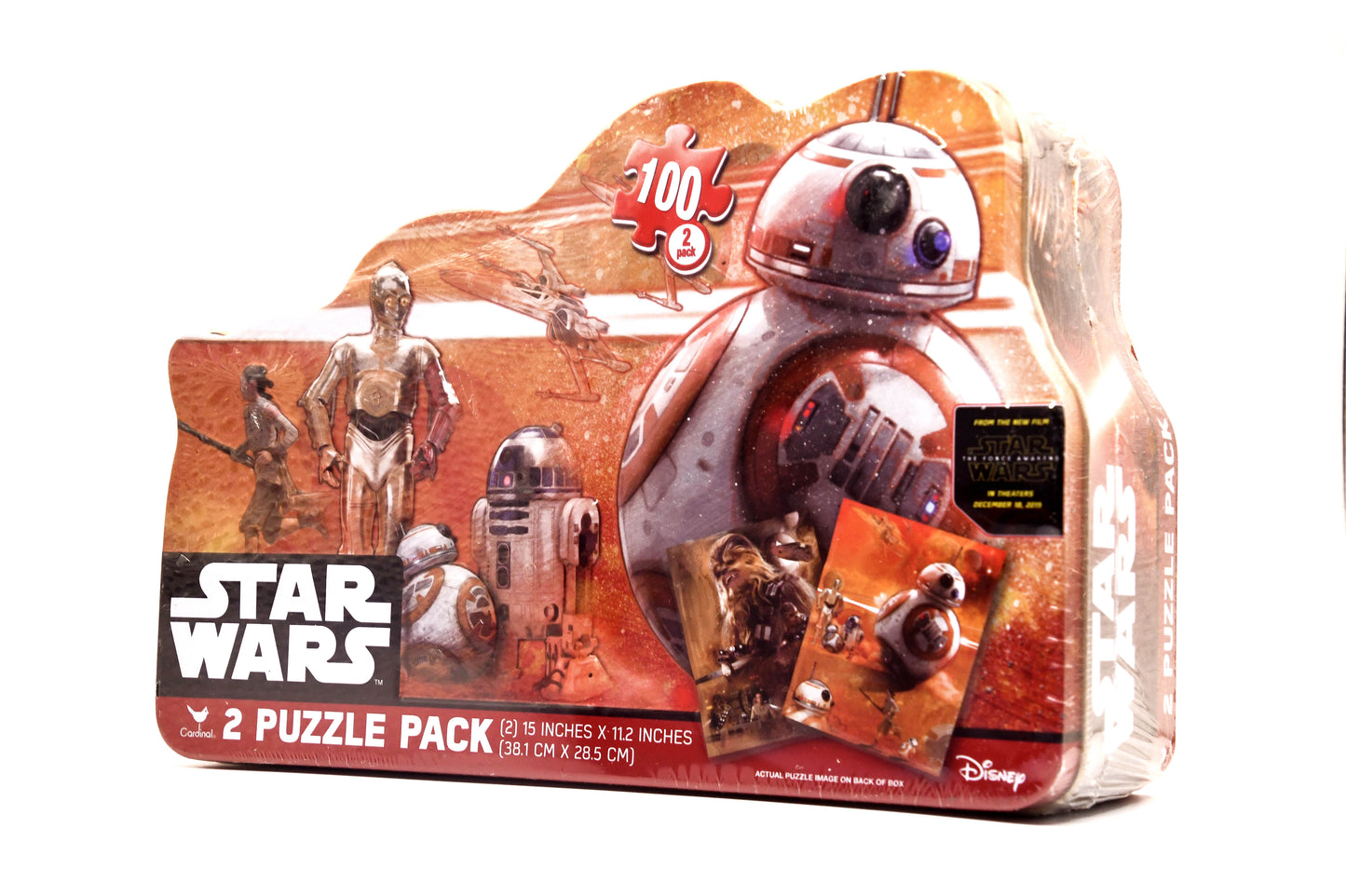 Star Wars The Force Awakens 2 Puzzle Pack 100 Pieces BB-8 C3PO R2-D2 Sealed