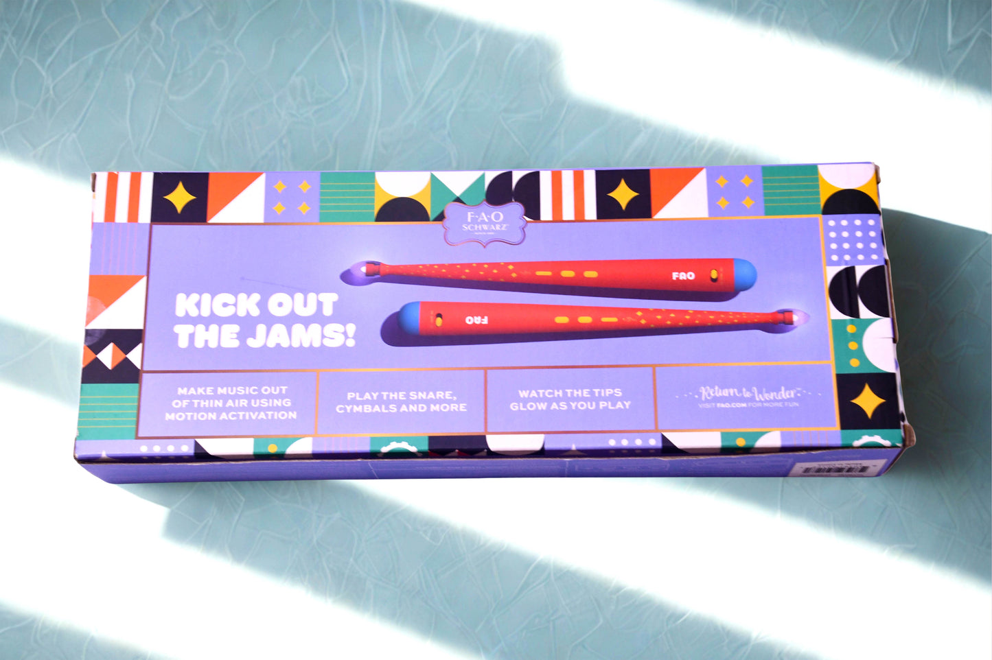 FAO Schwarz Digital Drumsticks Motion Activated Light Up Sound Effects Toy