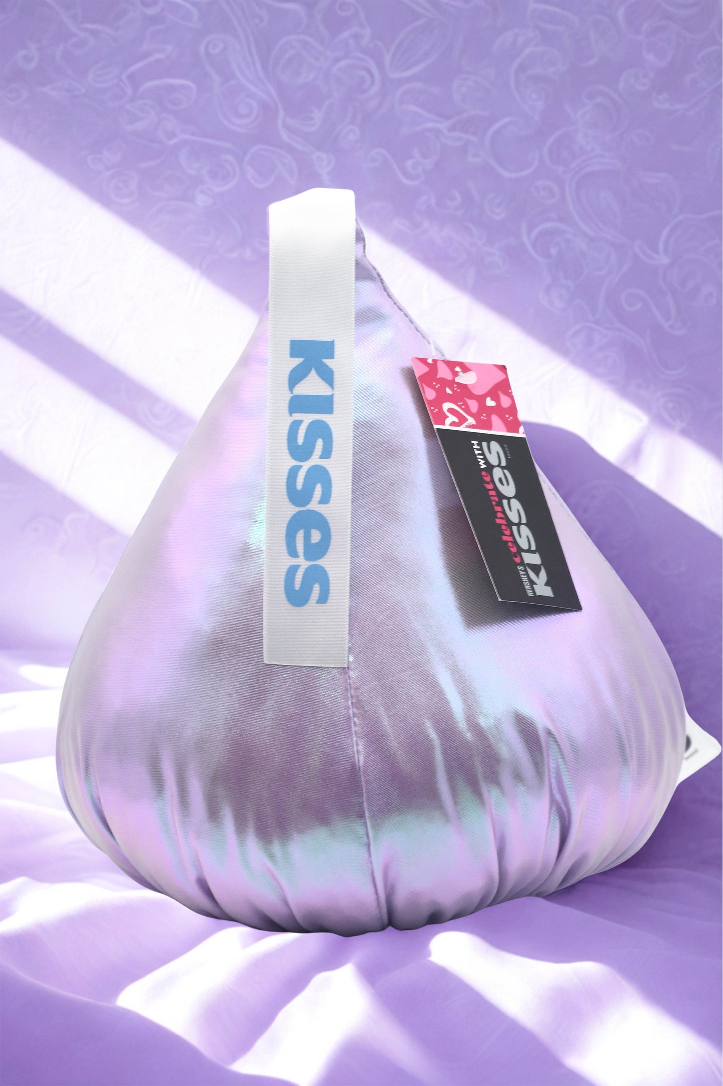Hershey's Kisses Plush Pillow Silver Iridescent Valentine's Day NWT Dan Dee