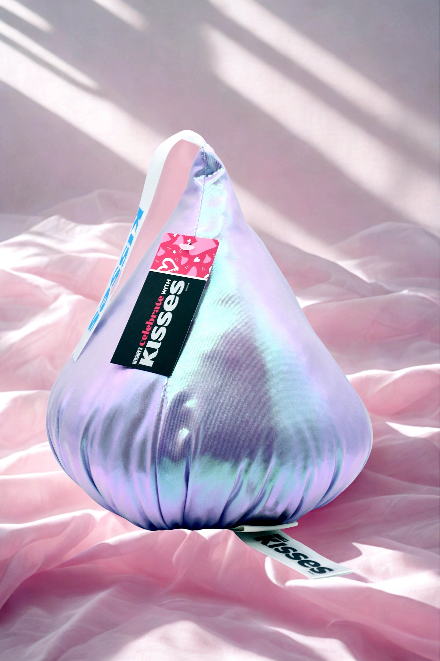 Hershey's Kisses Plush Pillow Silver Iridescent Valentine's Day NWT Dan Dee