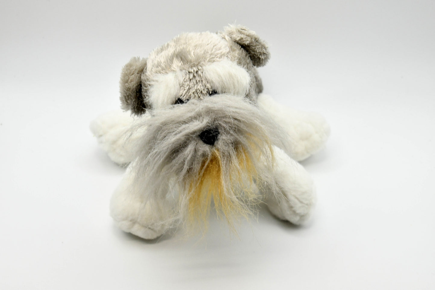 Ganz Schnauzer Dog Plush Stuffed Animal Gray White Bearded Puppy Toy Pre-Owned