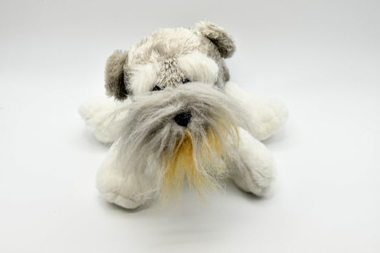 Ganz Schnauzer Dog Plush Stuffed Animal Gray White Bearded Puppy Toy Pre-Owned