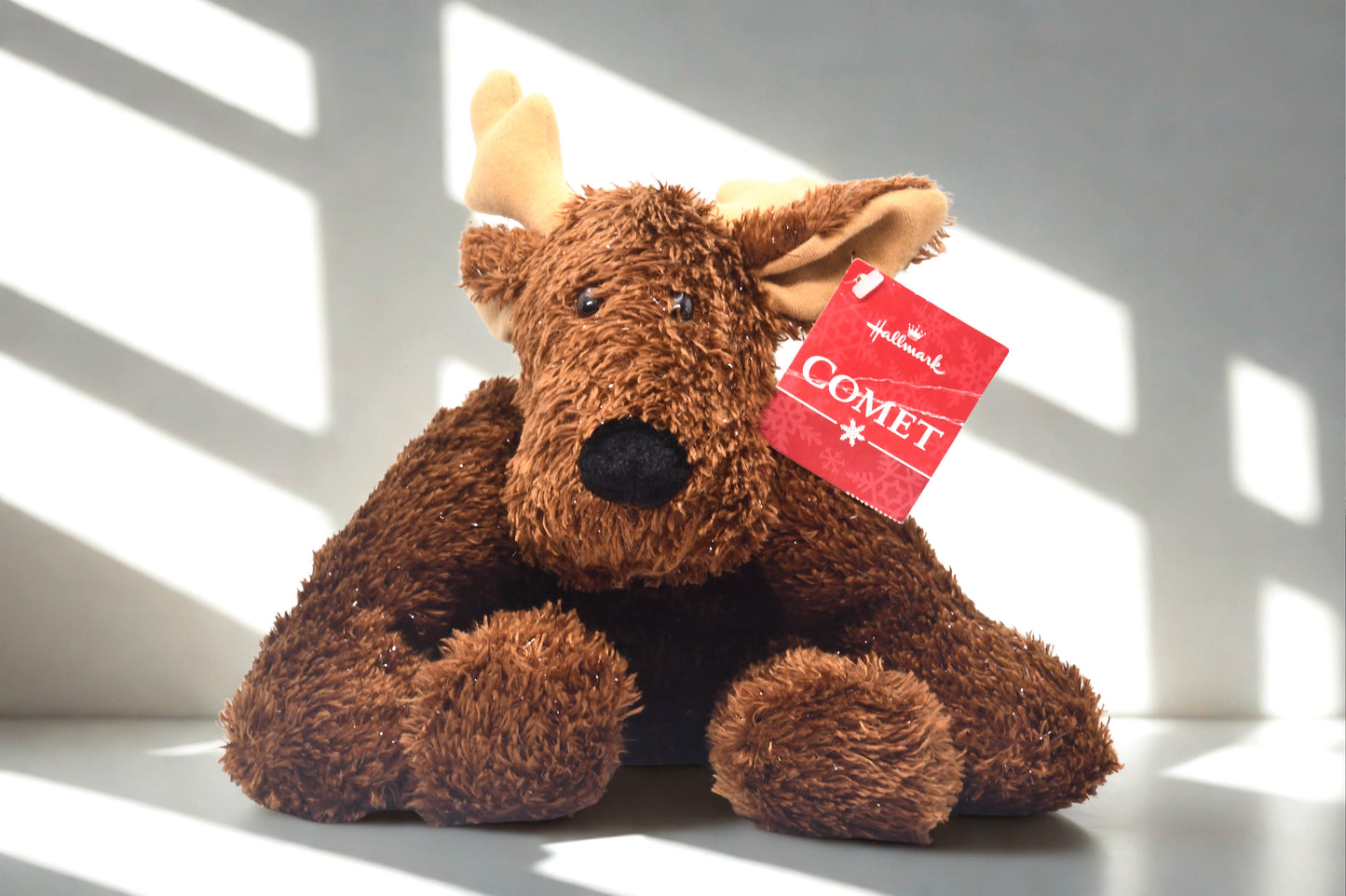 Hallmark Comet Reindeer Plush Stuffed Animal Brown Christmas Moose w/ Tag Bell