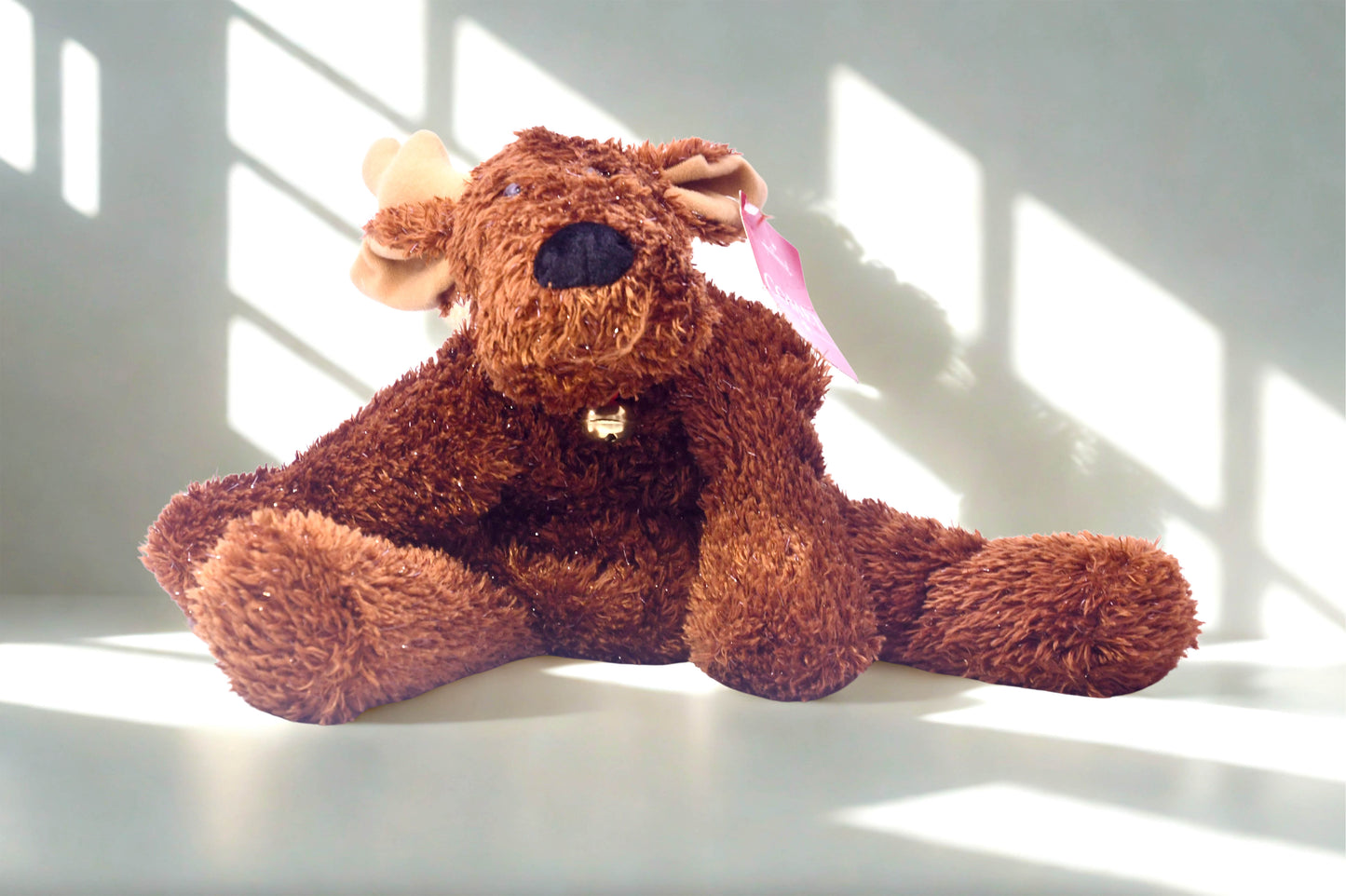 Hallmark Comet Reindeer Plush Stuffed Animal Brown Christmas Moose w/ Tag Bell