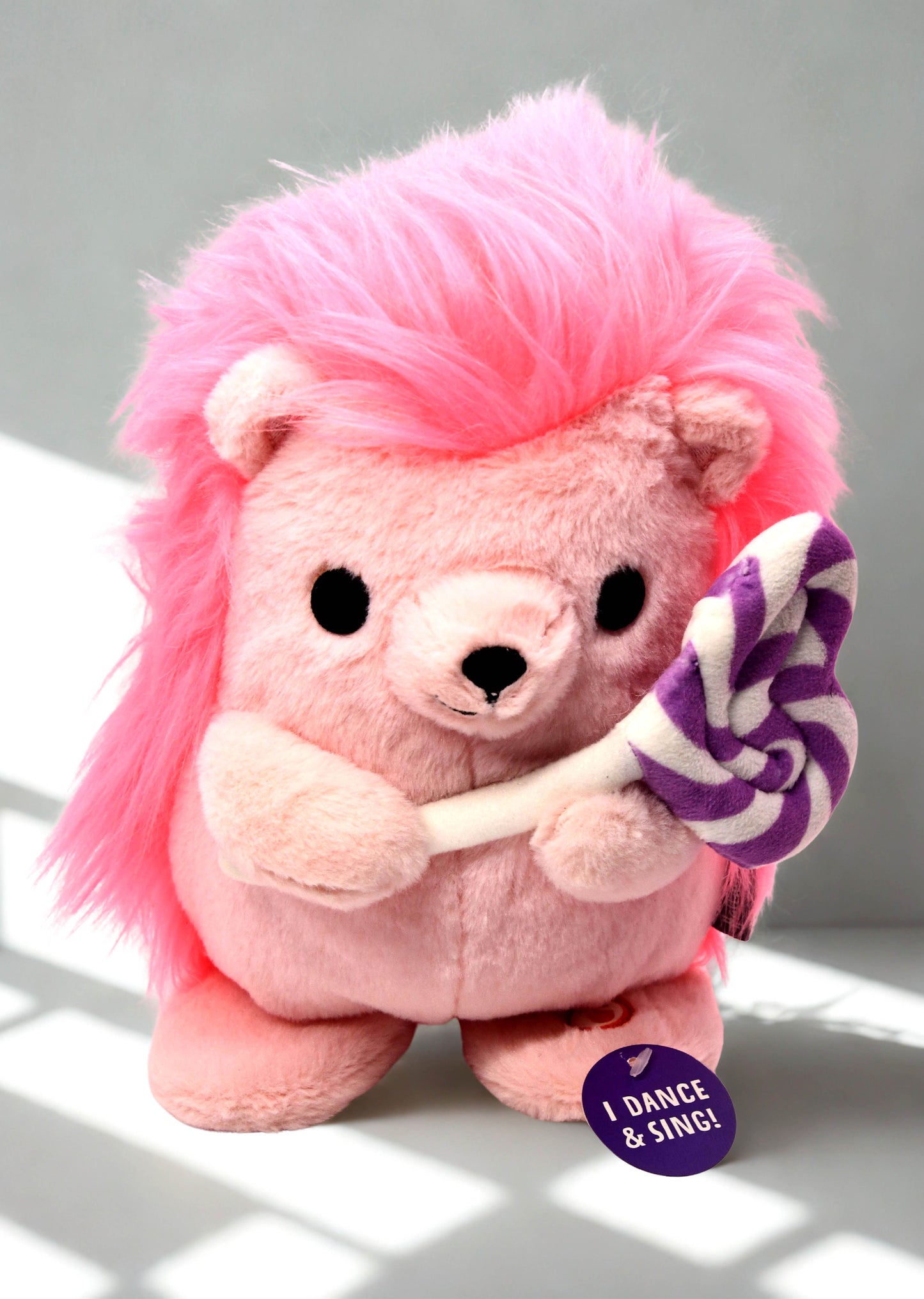 Hallmark Sweet Treat Singing Dance Hedgehog Pink Sound & Motion Valentine Plush